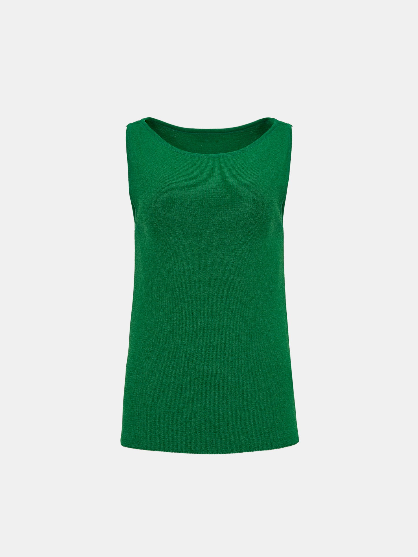Sleeveless Compact Knit Top, Parakeet