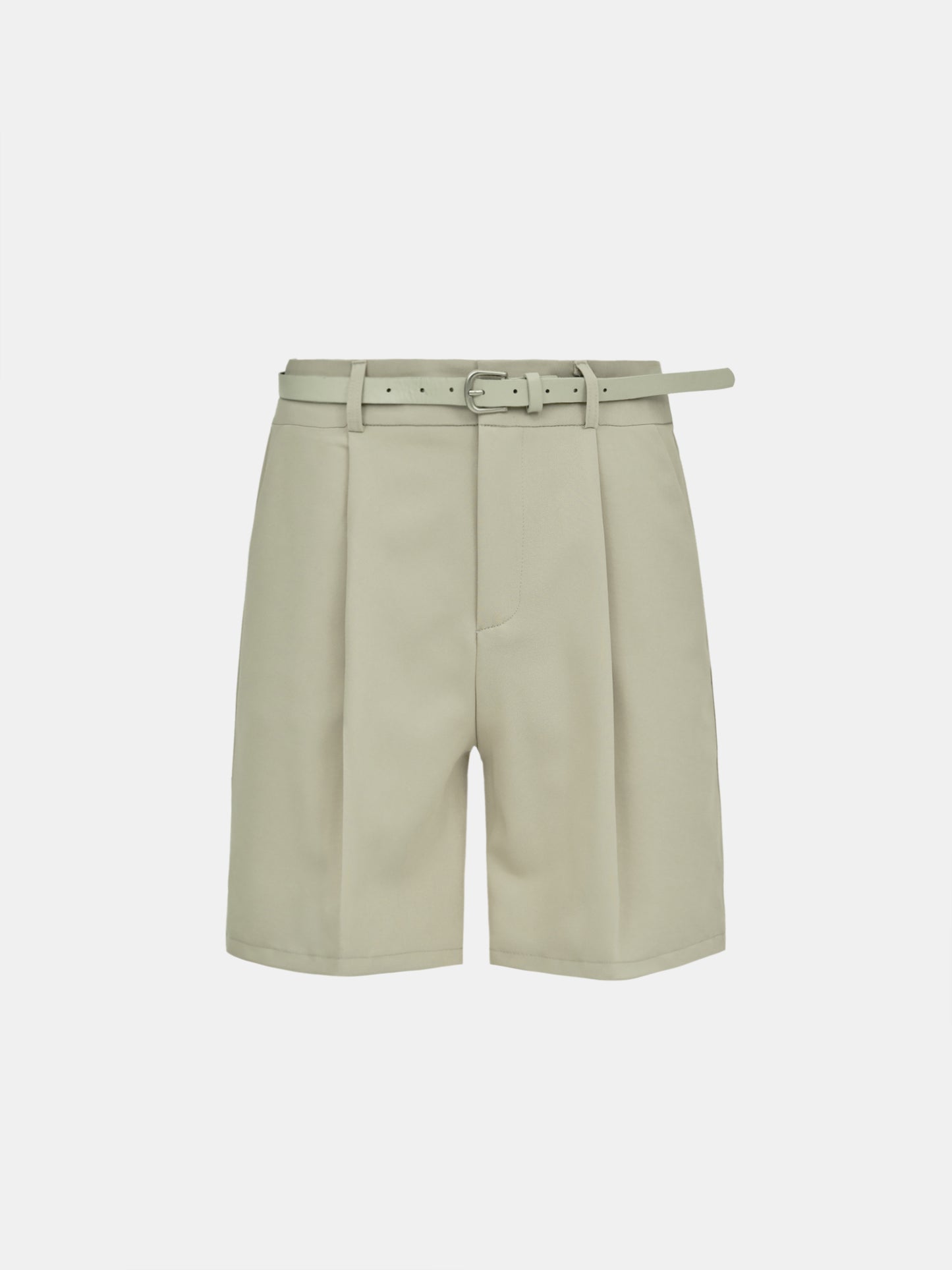 Belted Suiting Shorts, Oyster
