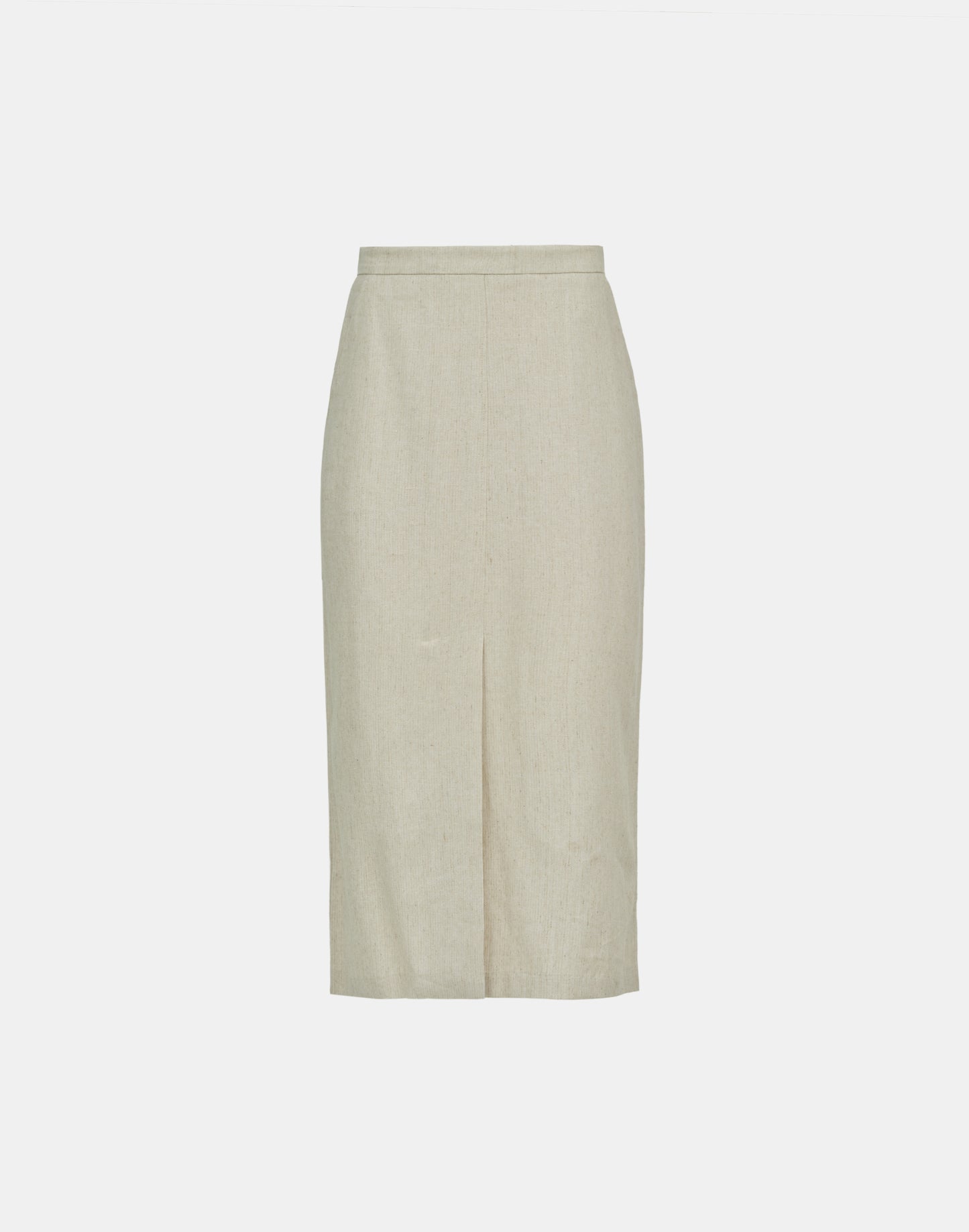 Slit Linen Long Skirt, Toast