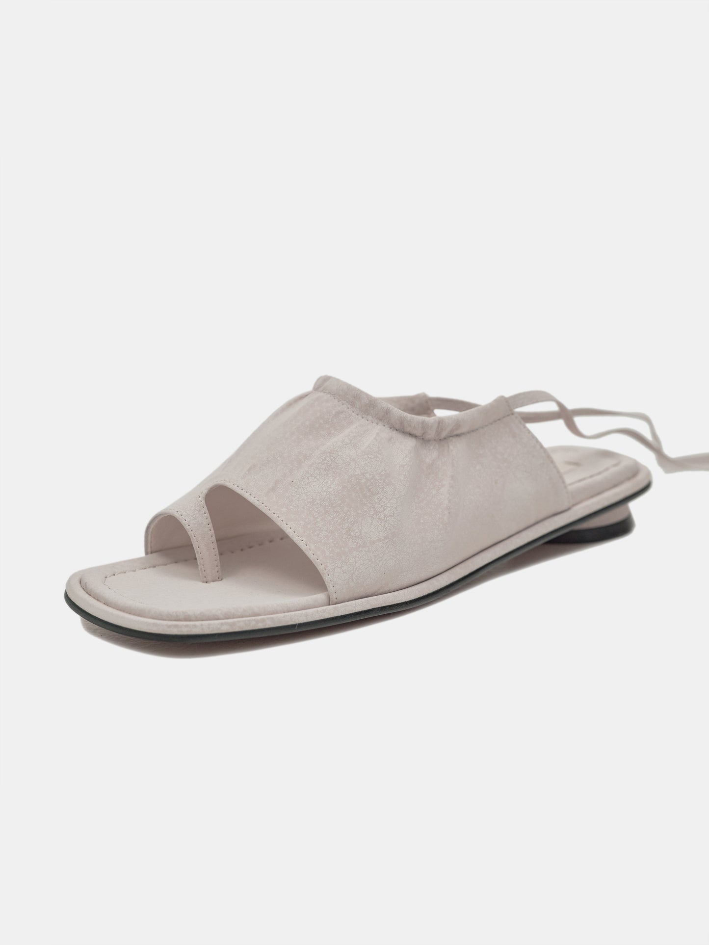 Leather Suede Wrap Sandals, Abalone