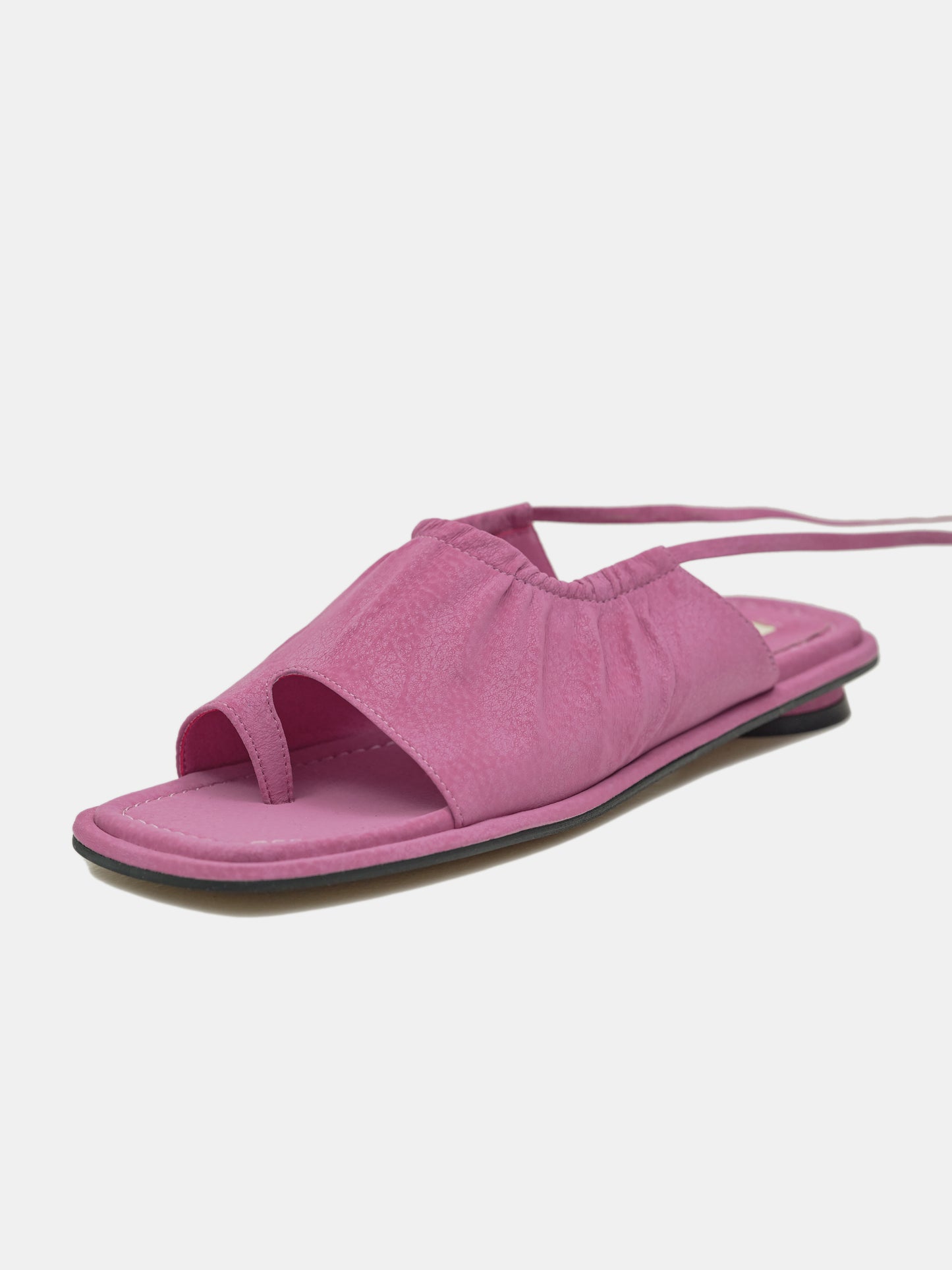 Leather Suede Wrap Sandals, Rose