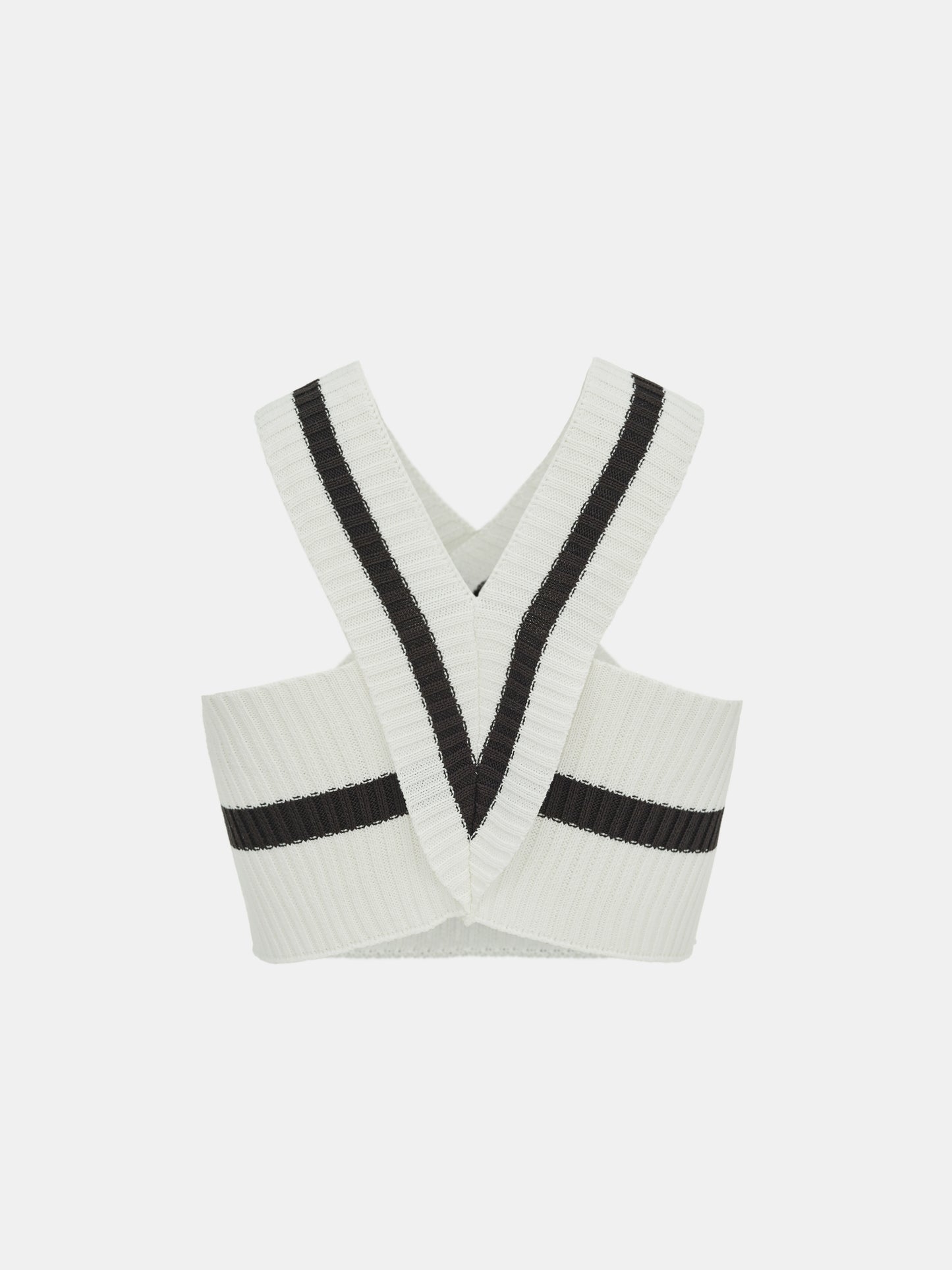 Criss Cross Knit Tank, White