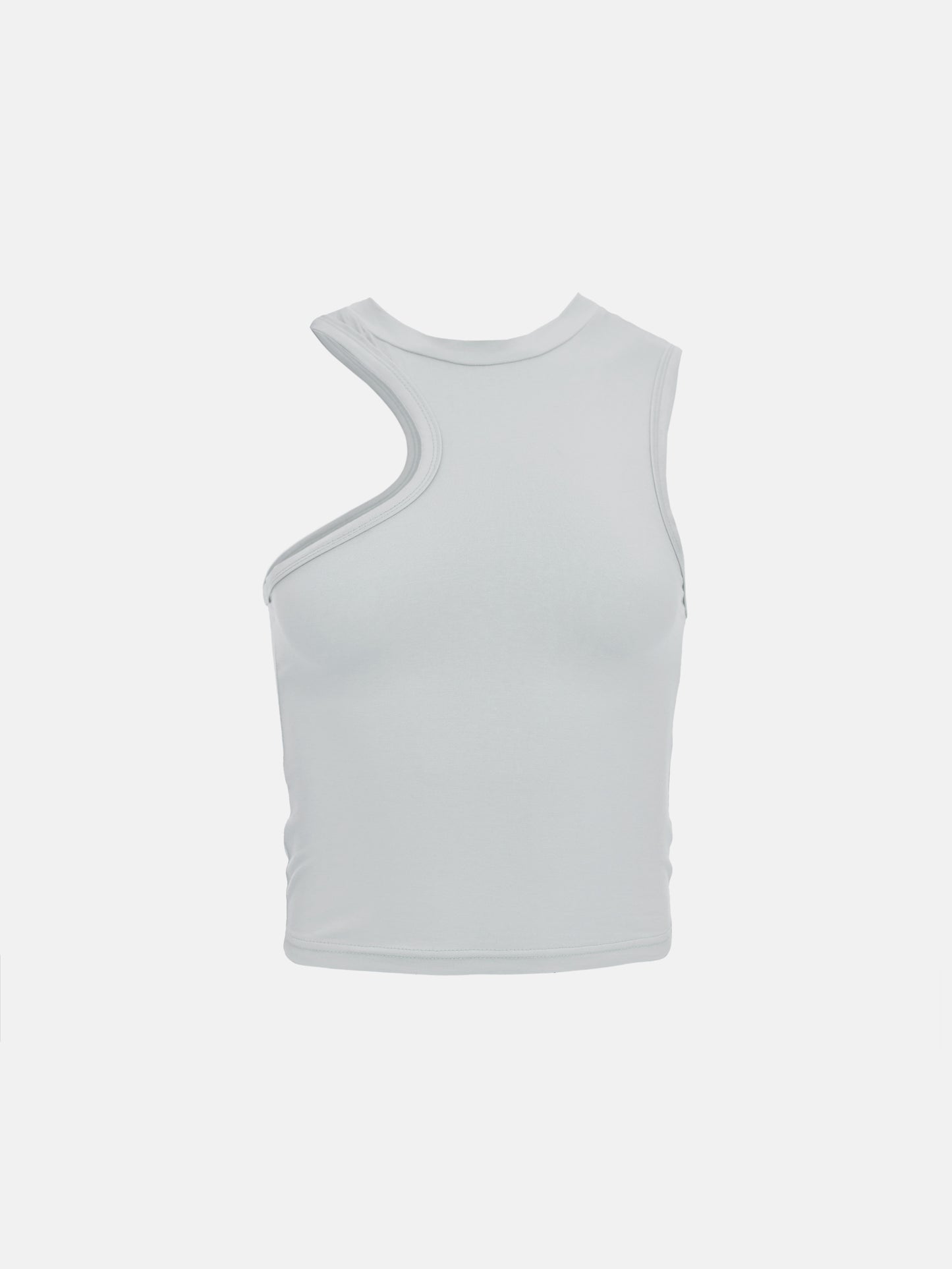 Asymmetrical Car Tank Top, Bone