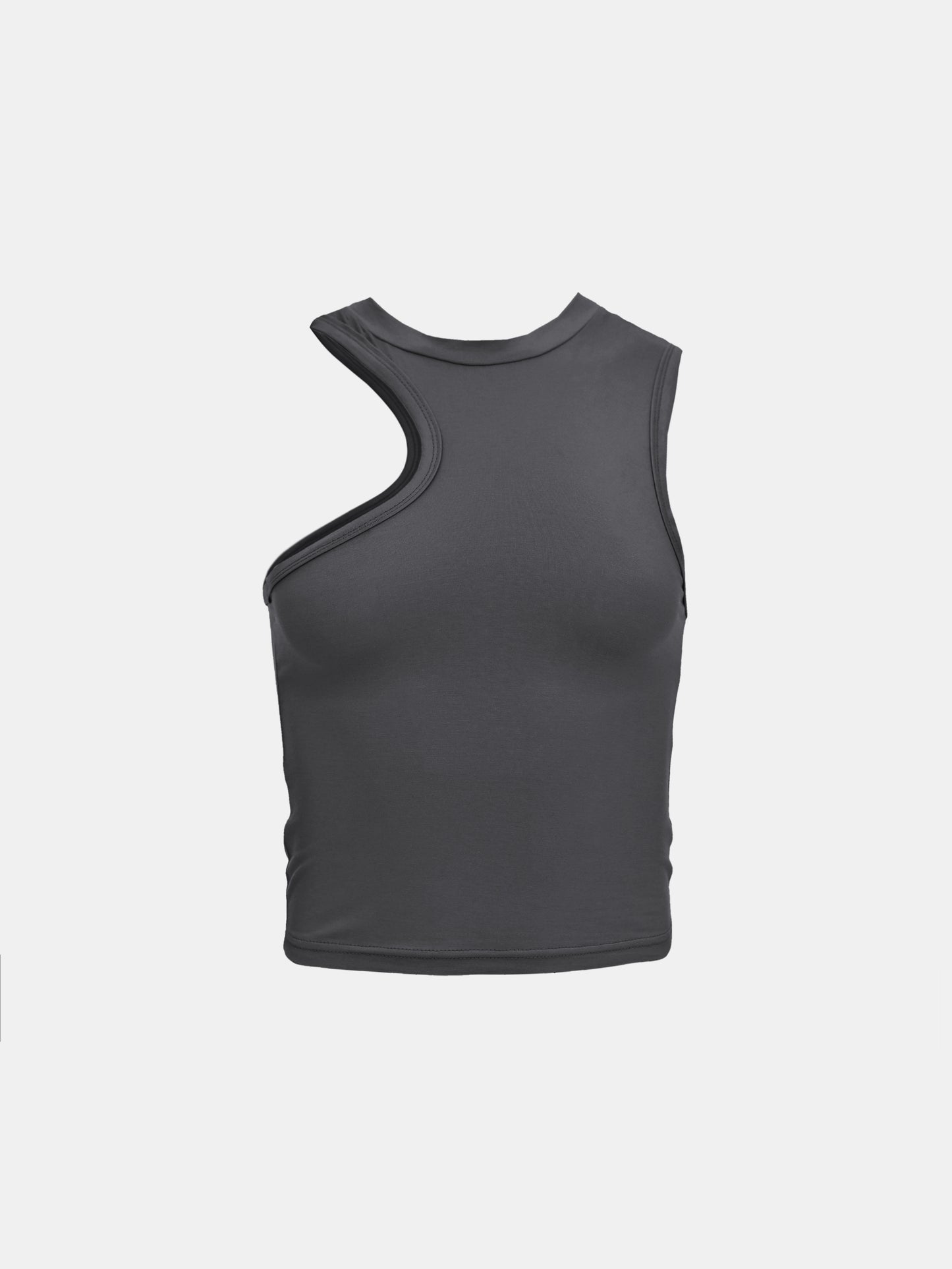 Asymmetrical Car Tank Top, Ink