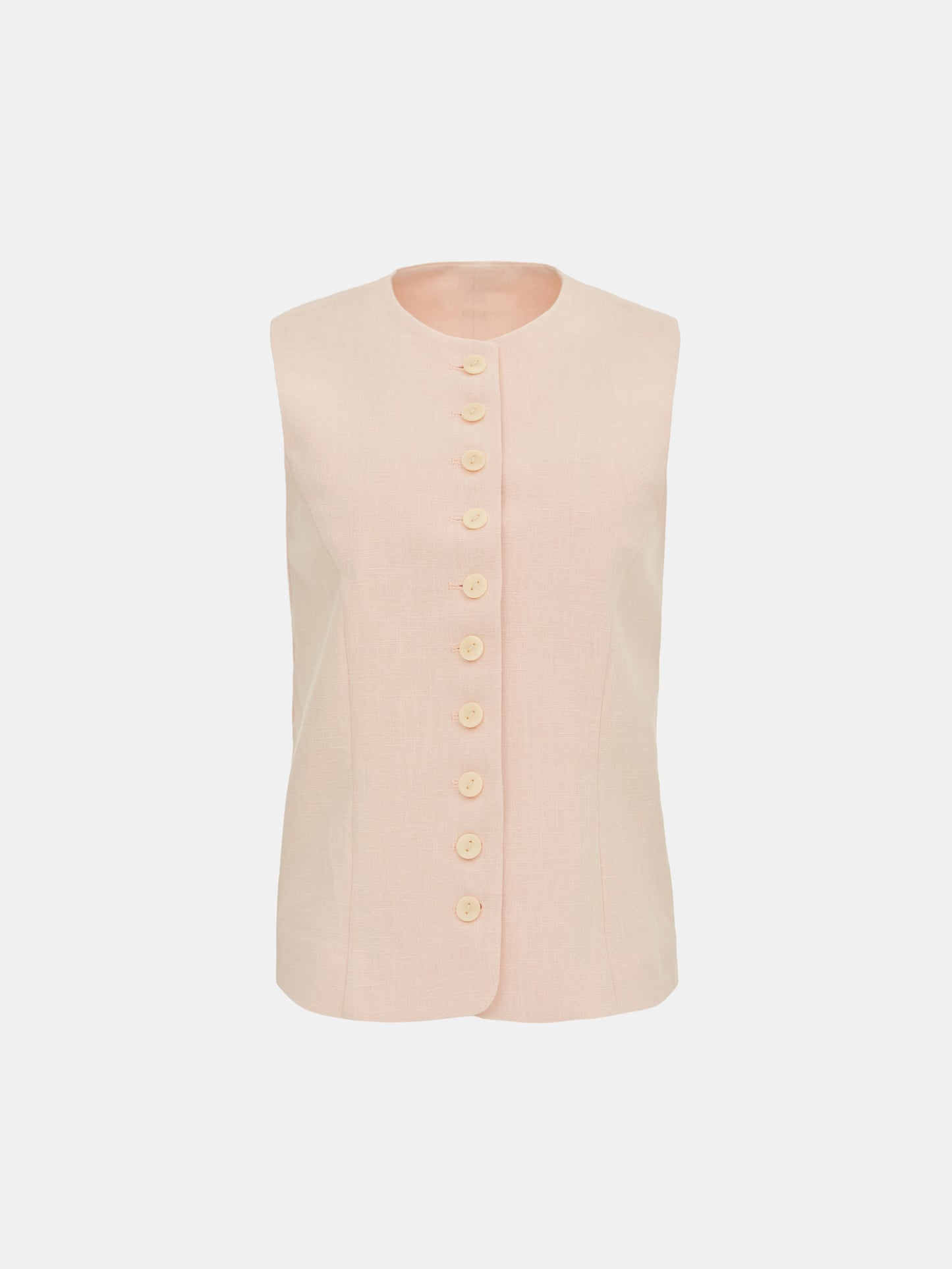Linen Suit Waistcoat, Blush
