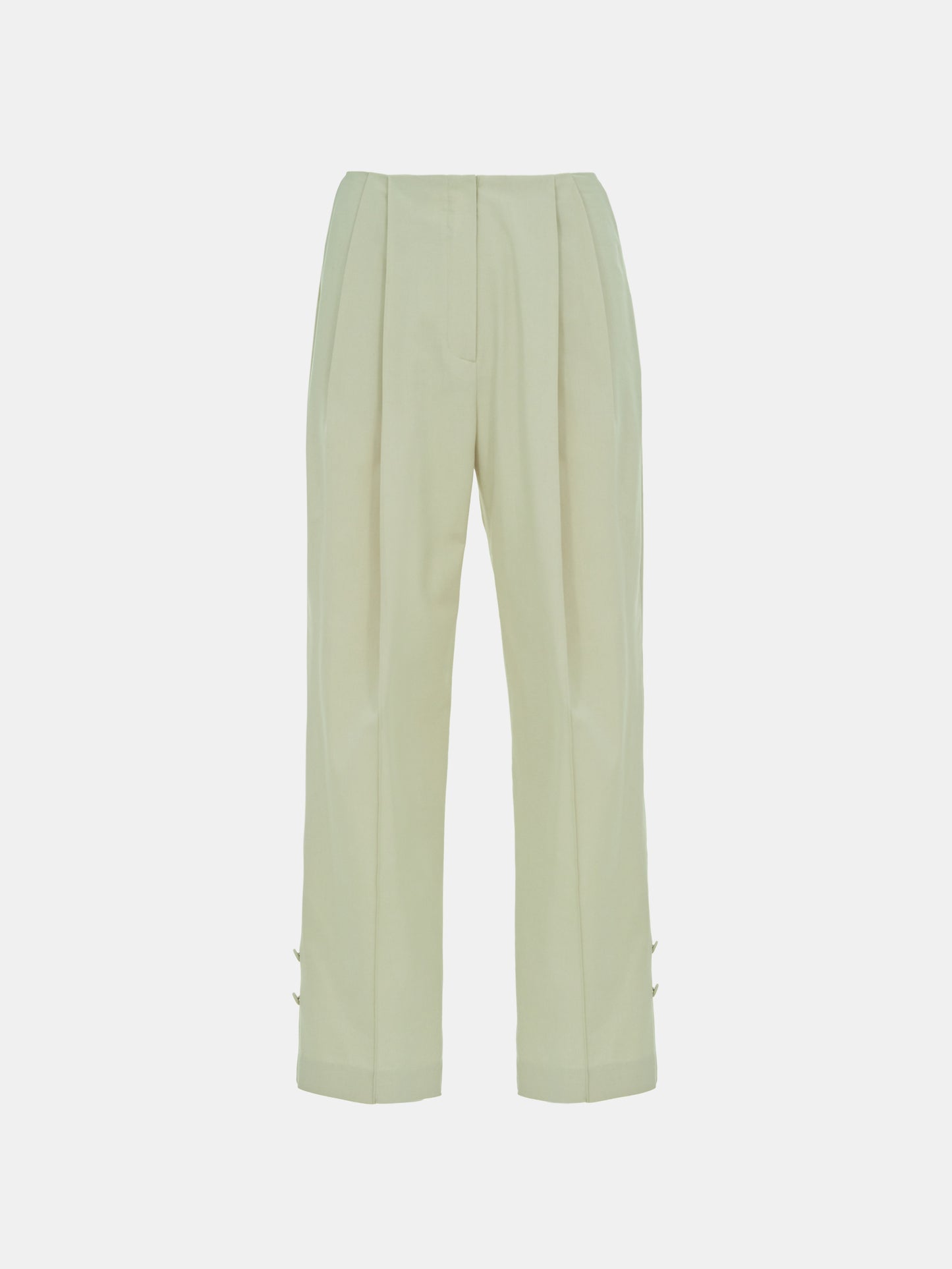 Button Tapered Trousers, Pale Sage