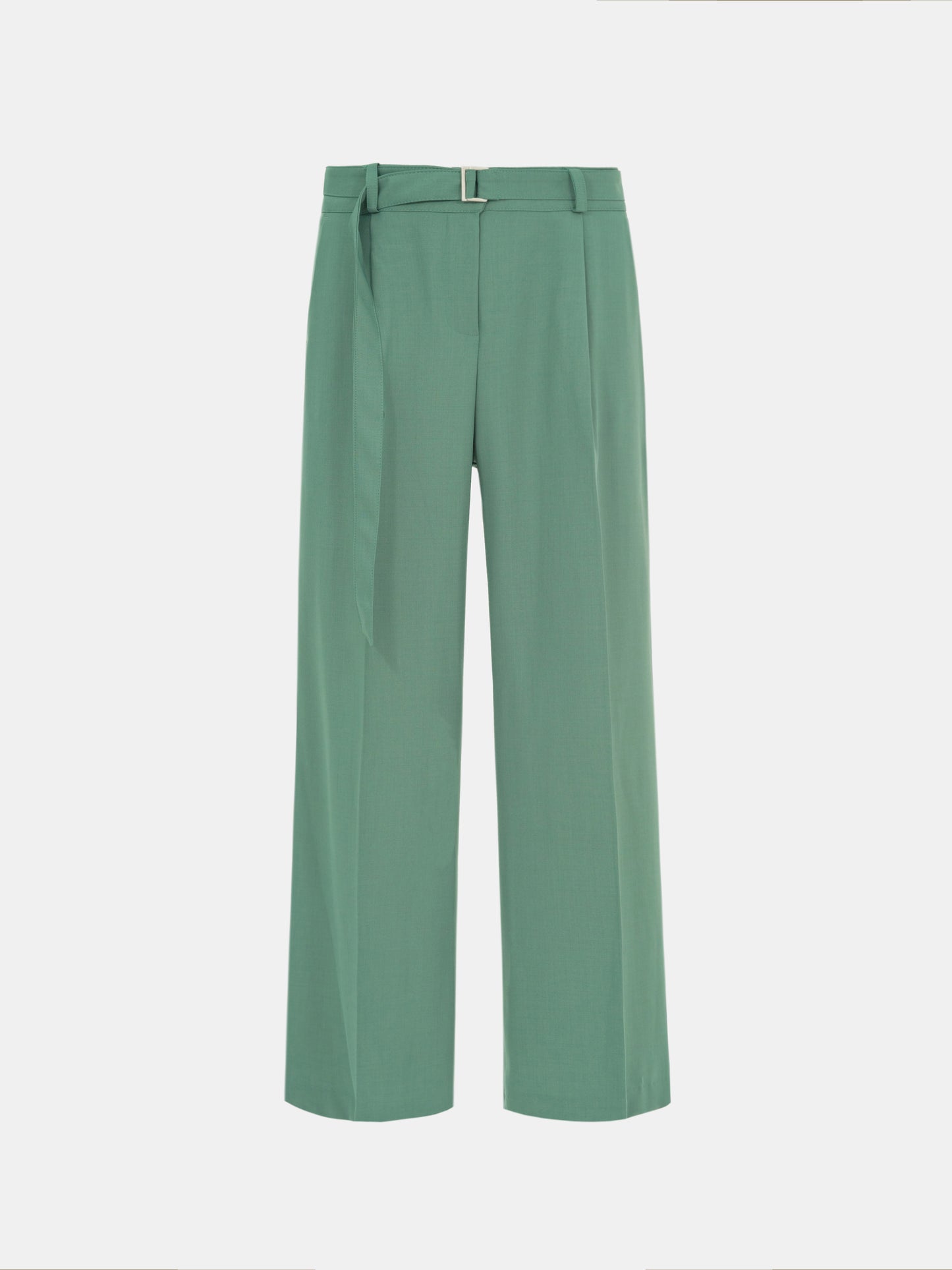 Fluid Belted Trousers, Eucalyptus