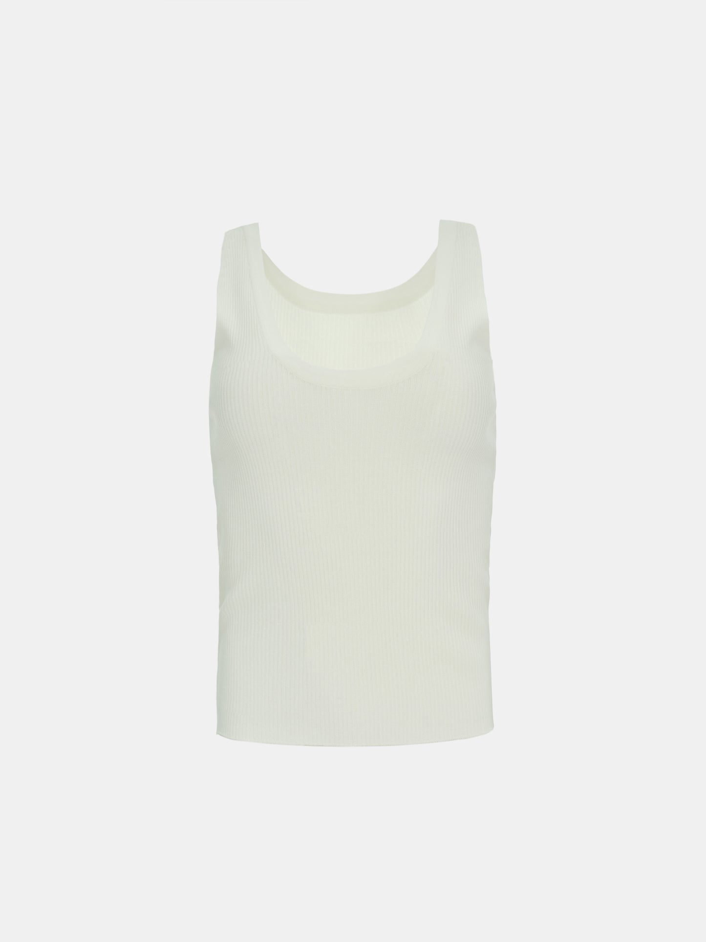 Boyfriend Knit Tank, White
