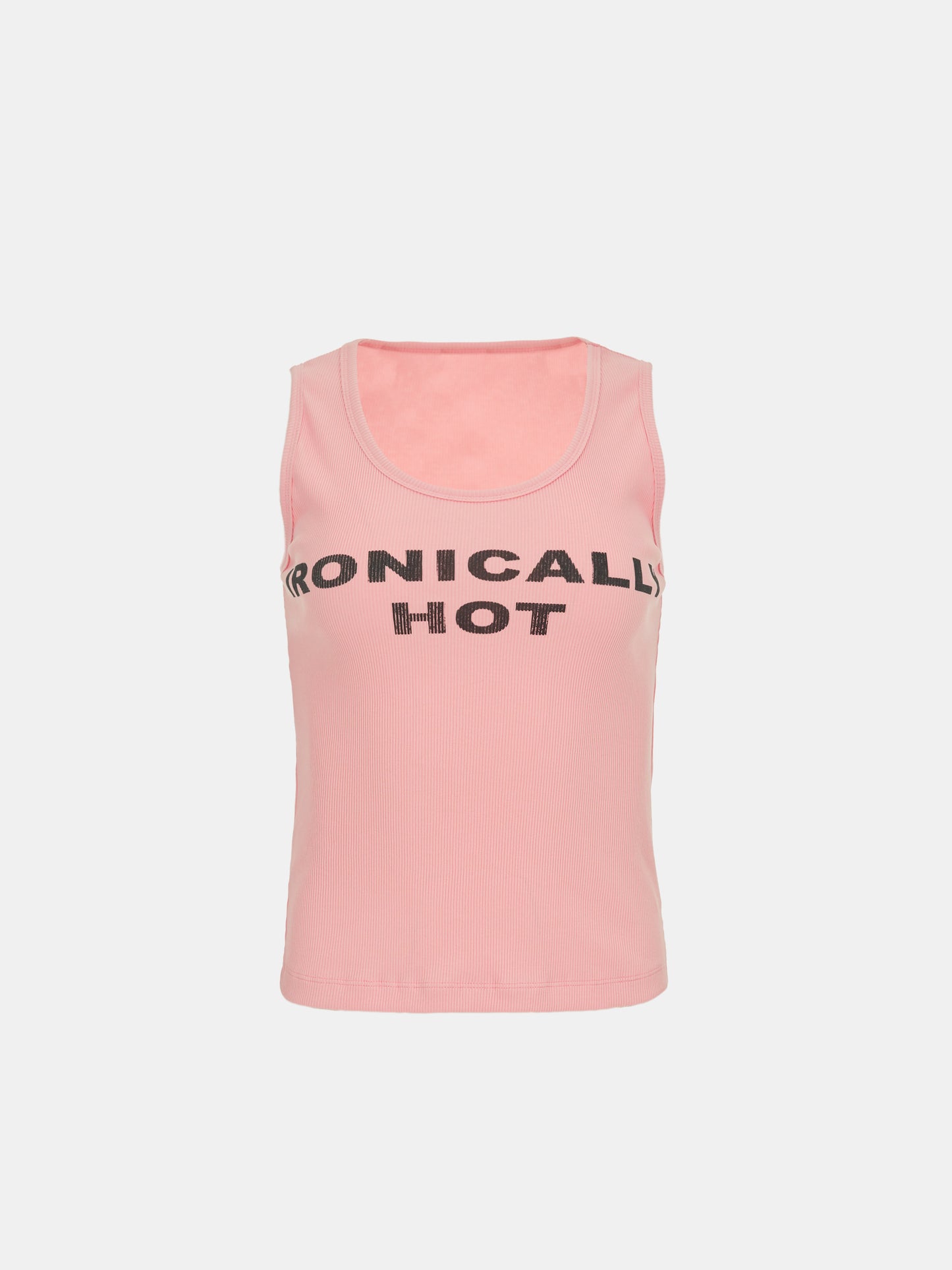 'Ironically Hot' Rib Tank, Pink