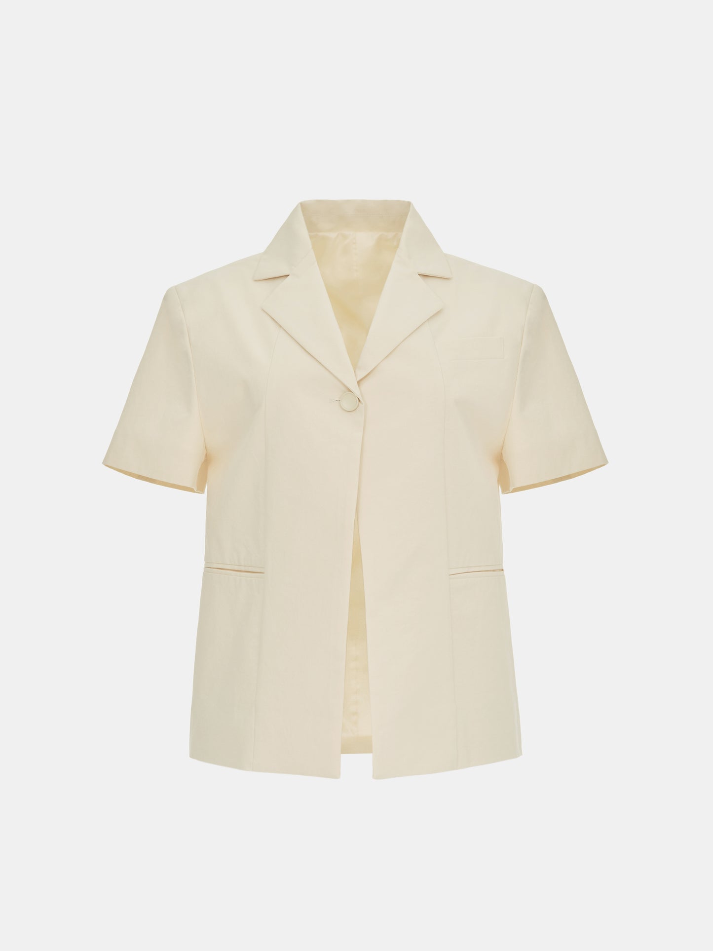 Boy Cotton Blazer, Parchment