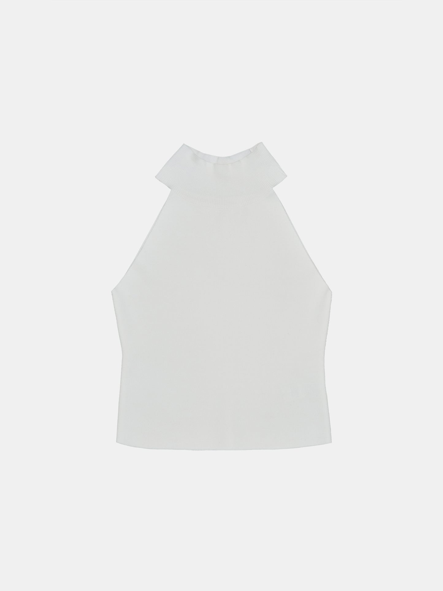 Compact Halter Knit Top, Porcelain