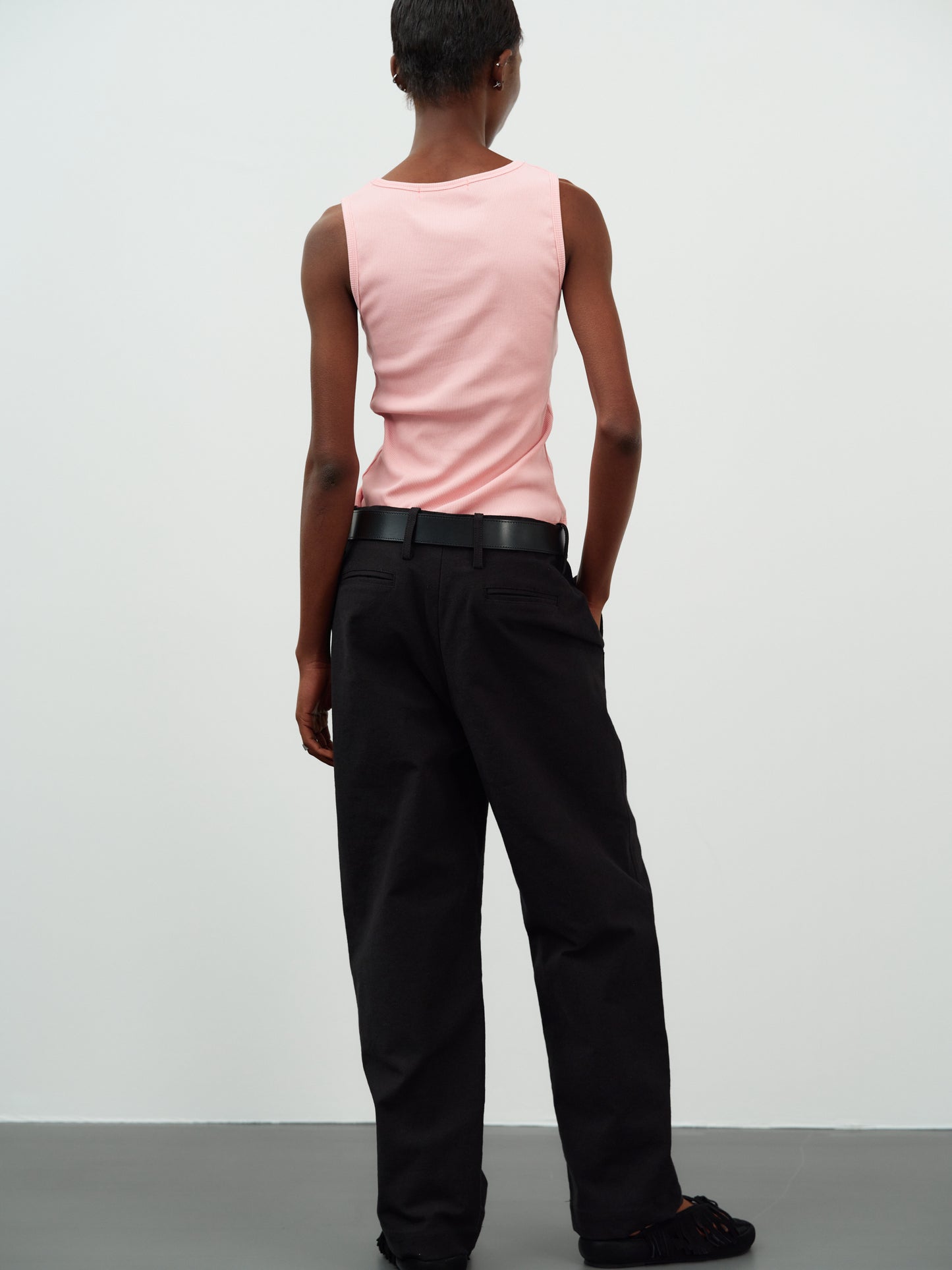 Cotton Canvas Trousers, Black