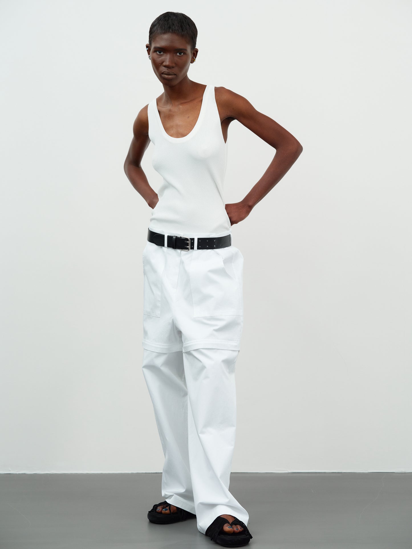 Boyfriend Knit Tank, White