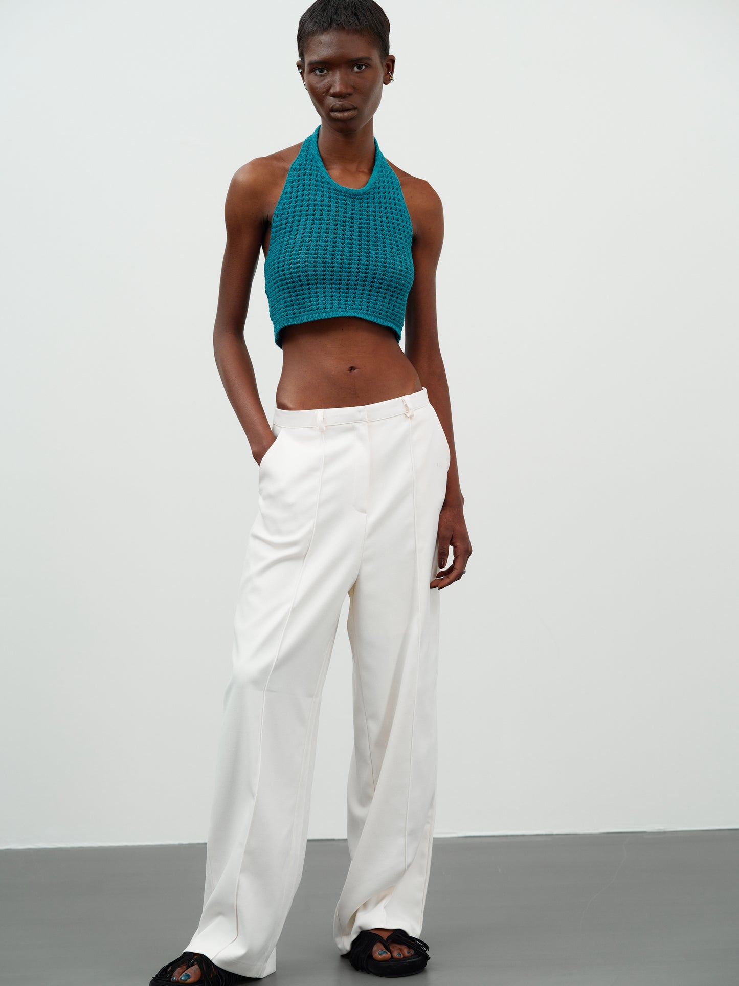 Straight Suit Pants, Ivory