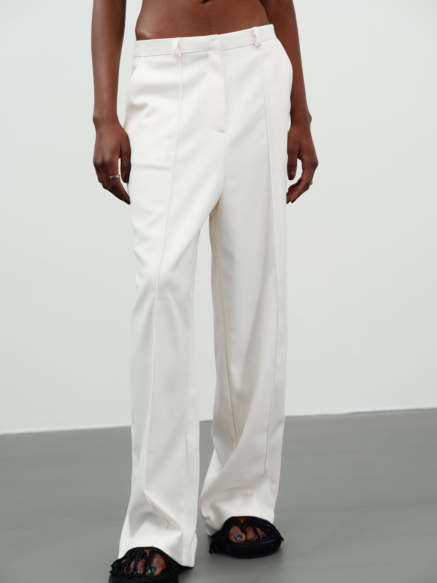 Straight Suit Pants, Ivory