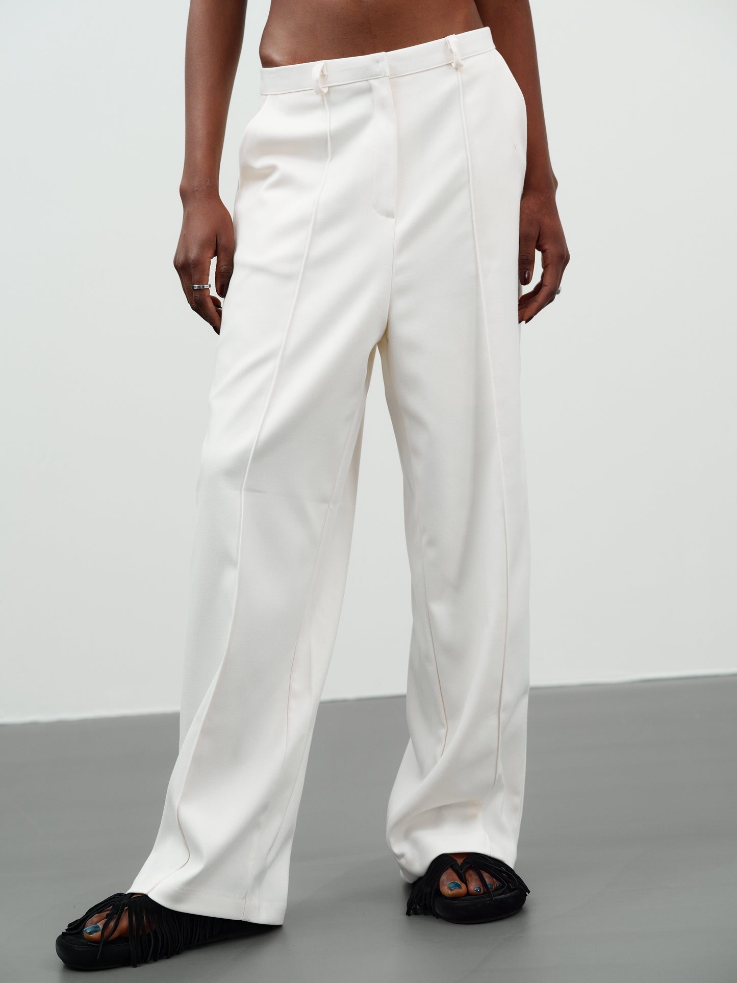 Straight Suit Pants, Ivory