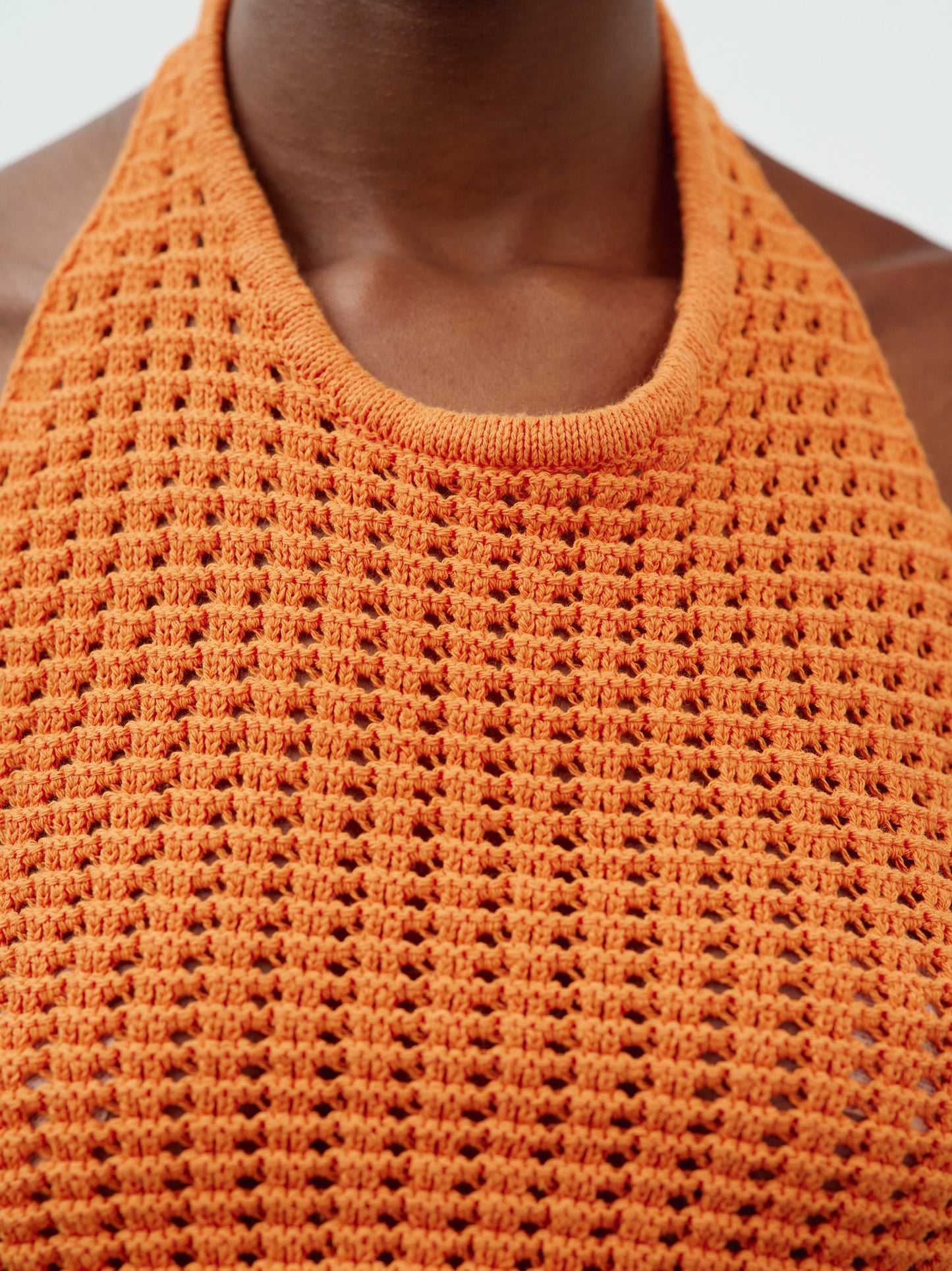Open Back Crochet Camisole, Orange