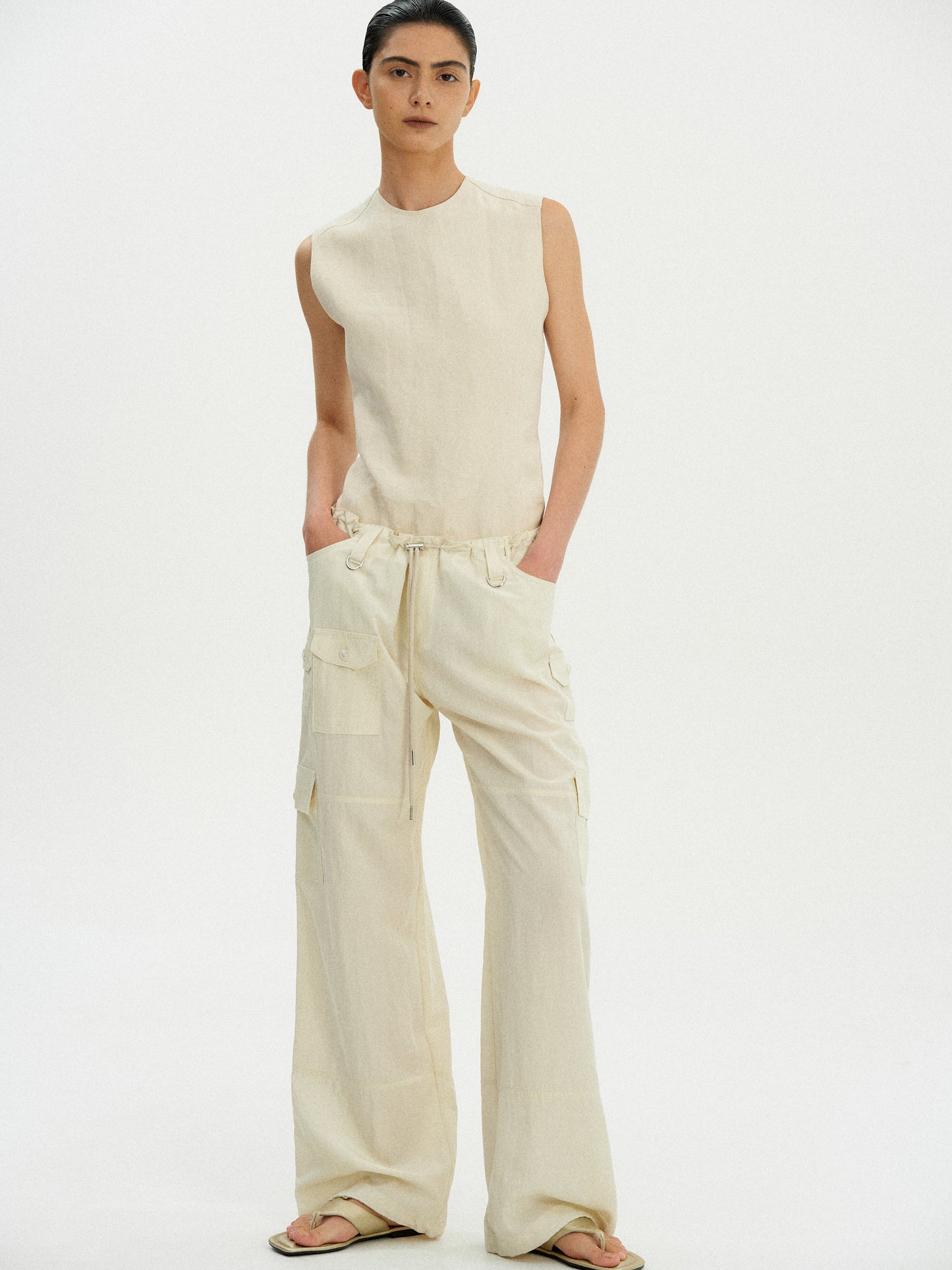 Parachute Cargo Trousers, Buttermilk