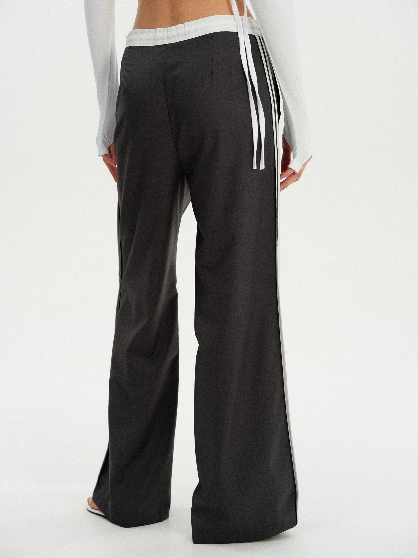 Drawstring Track Trousers, Pebble Grey