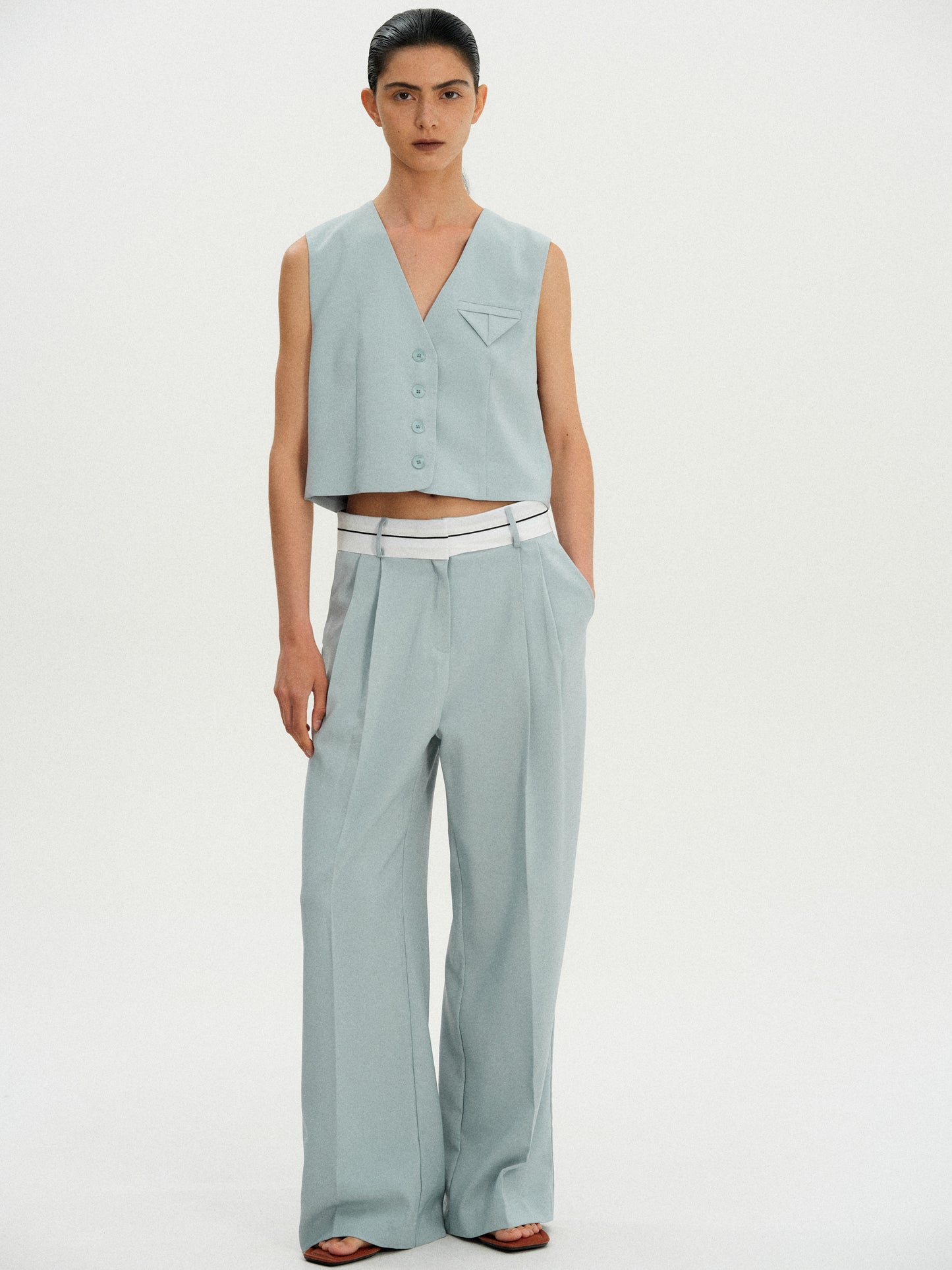 Reversed Suit Trousers, Seafoam