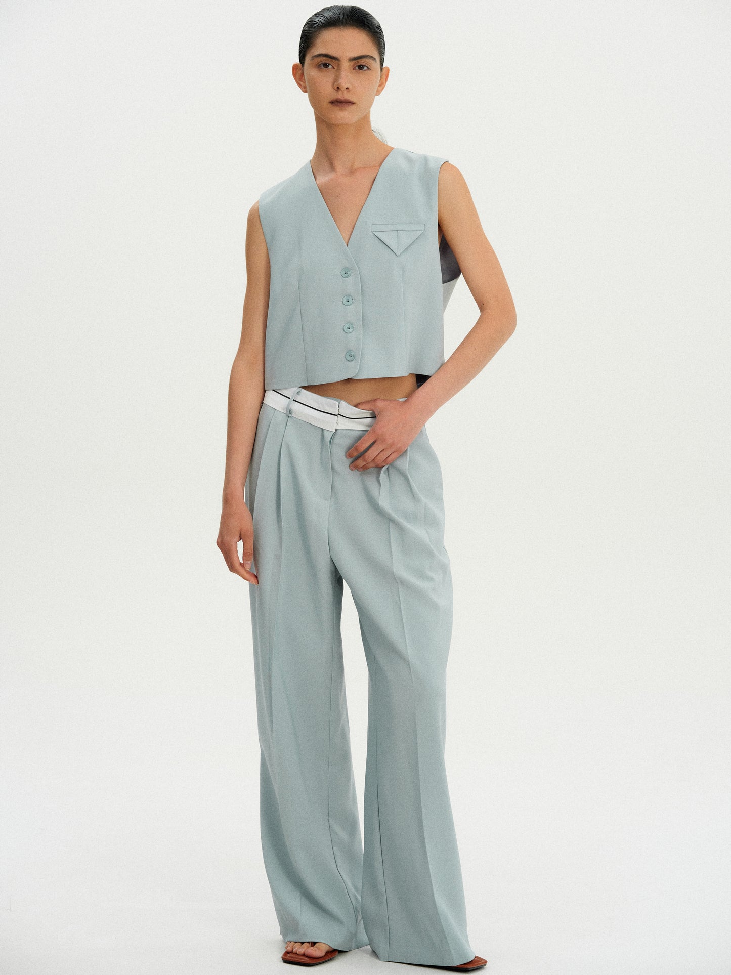 Reversed Suit Trousers, Seafoam