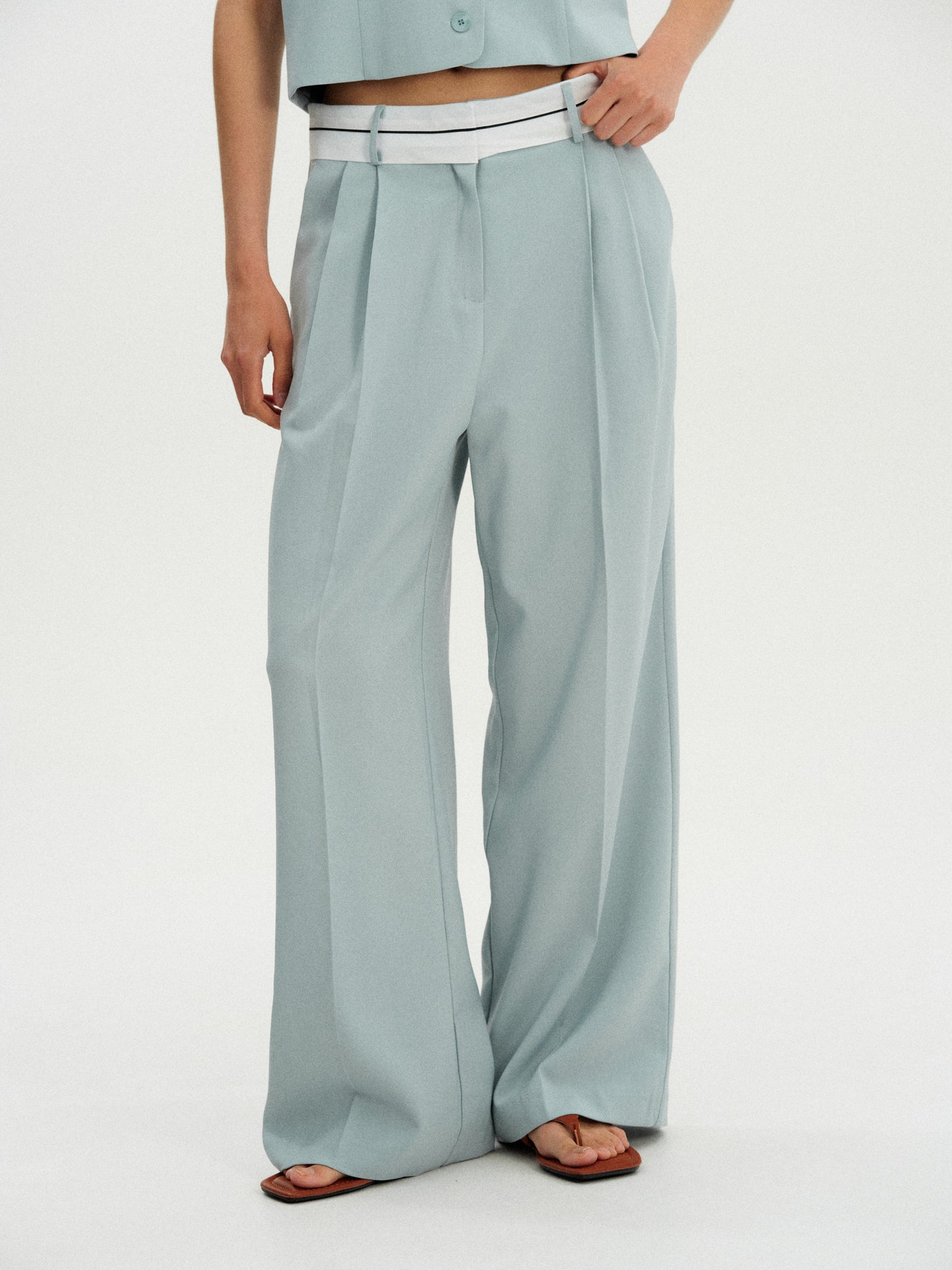 Reversed Suit Trousers, Seafoam