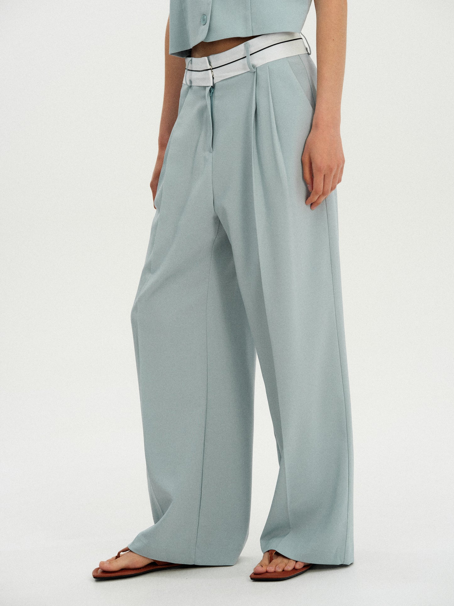 Reversed Suit Trousers, Seafoam