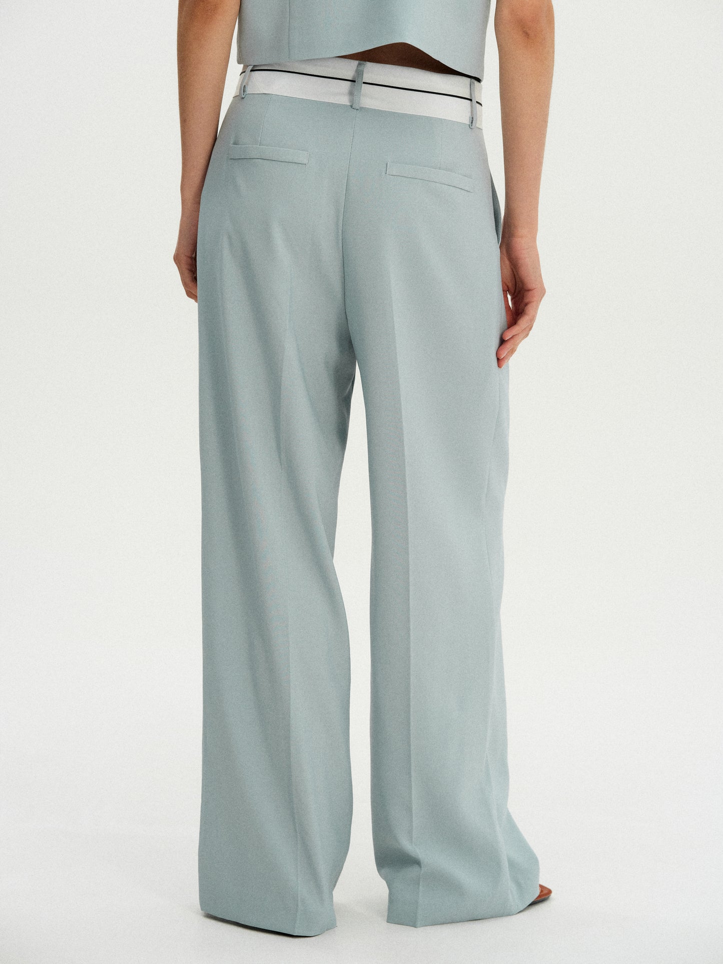 Reversed Suit Trousers, Seafoam