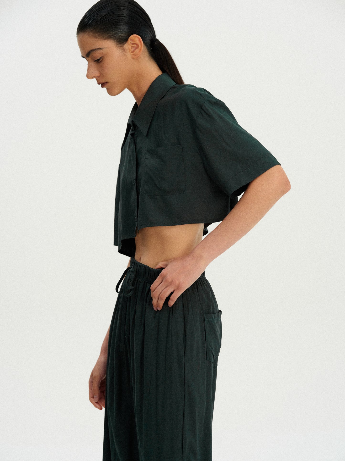 Cropped Rayon Shirt, Sacramento