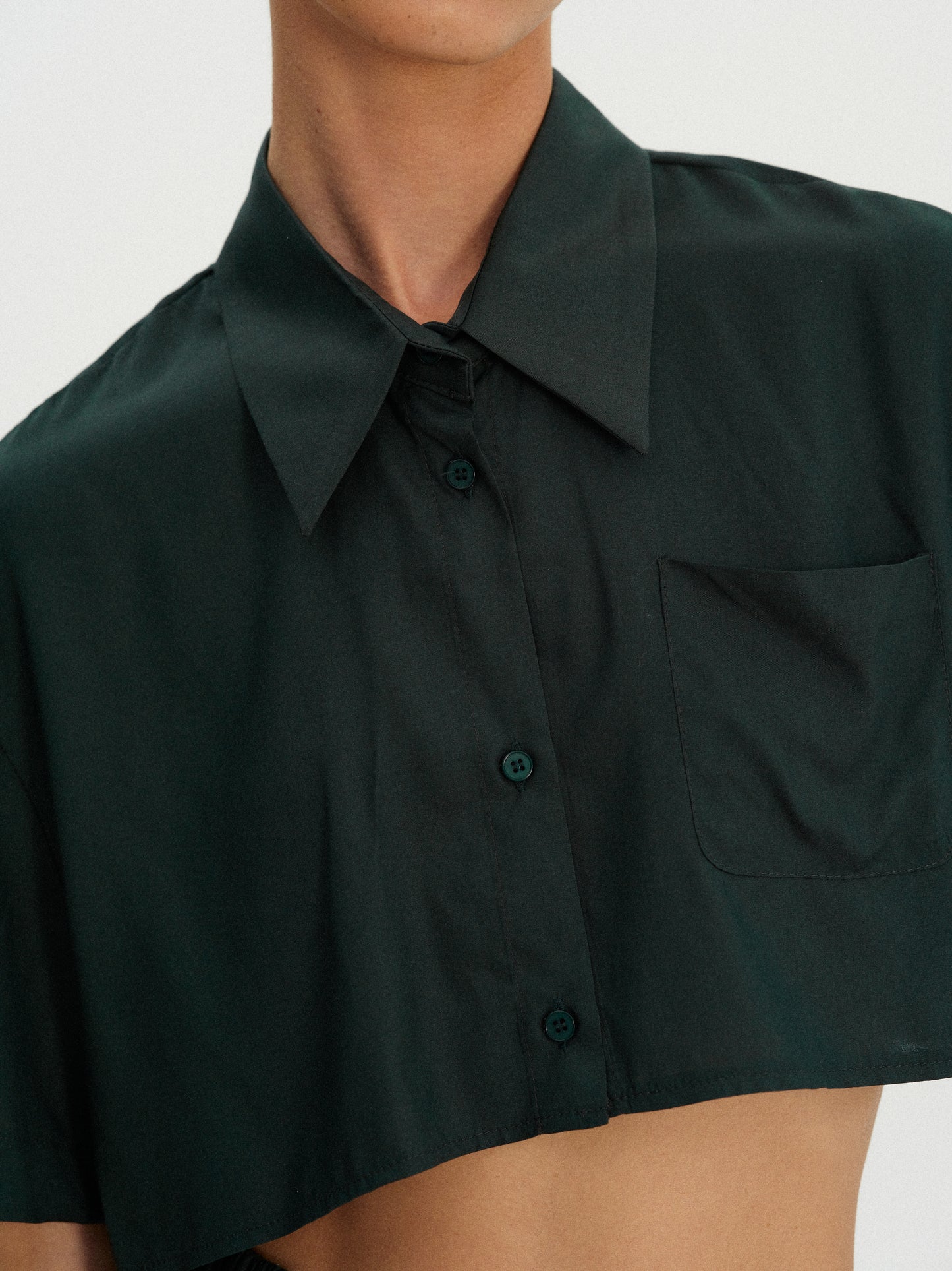 Cropped Rayon Shirt, Sacramento