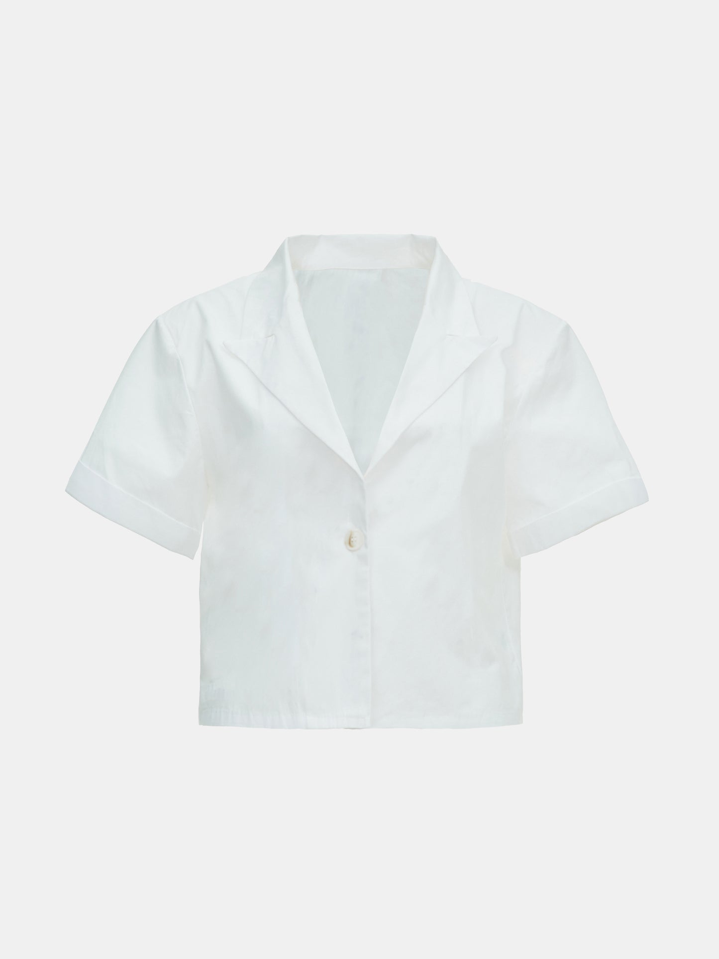 Open Back Cotton Jacket, Pure White