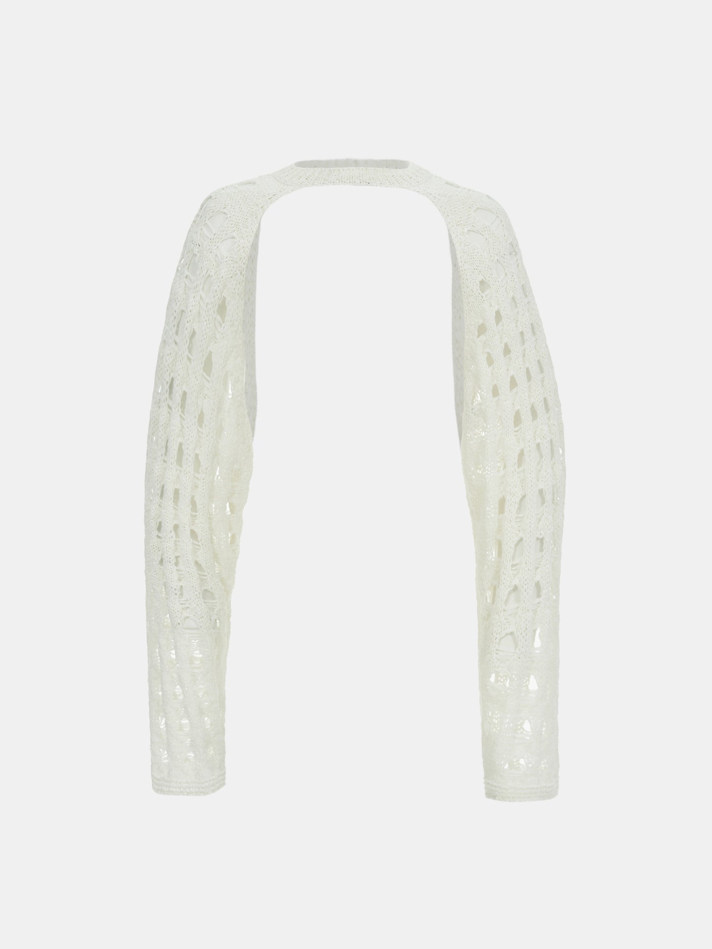 Crochet Stirrup Sweater, Cream
