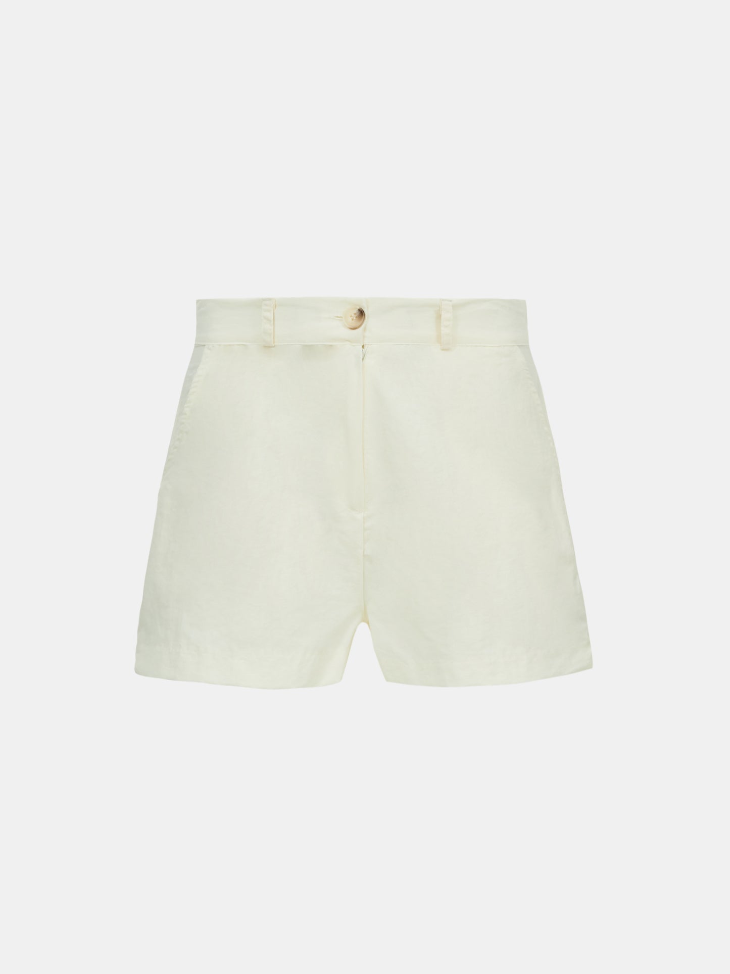 Tailored Nylon Shorts, Eggshell
