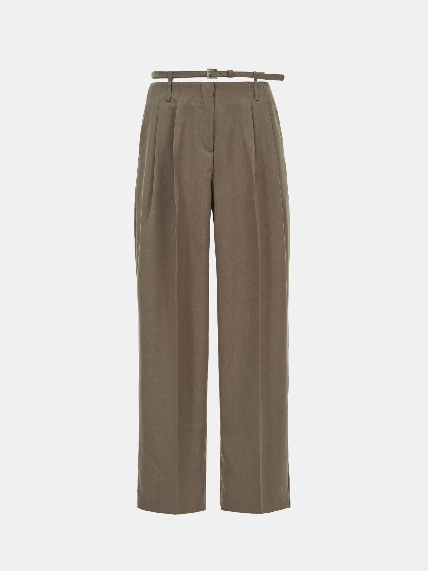 Loophole Belted Trousers, Dark Hazelnut