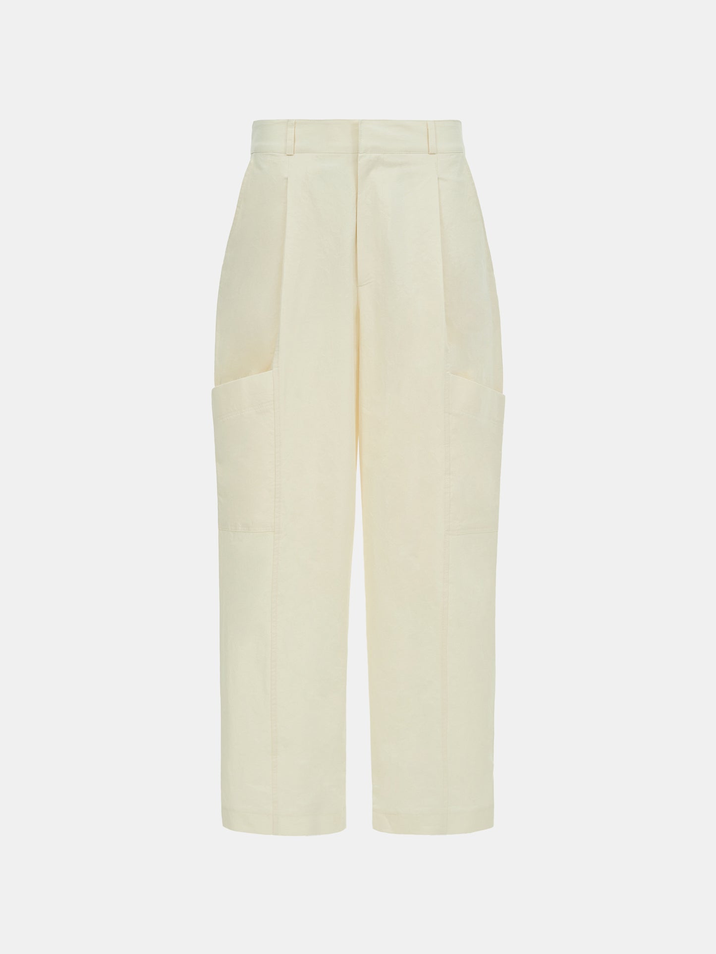 Low Pocket Toggle Trousers, Cream