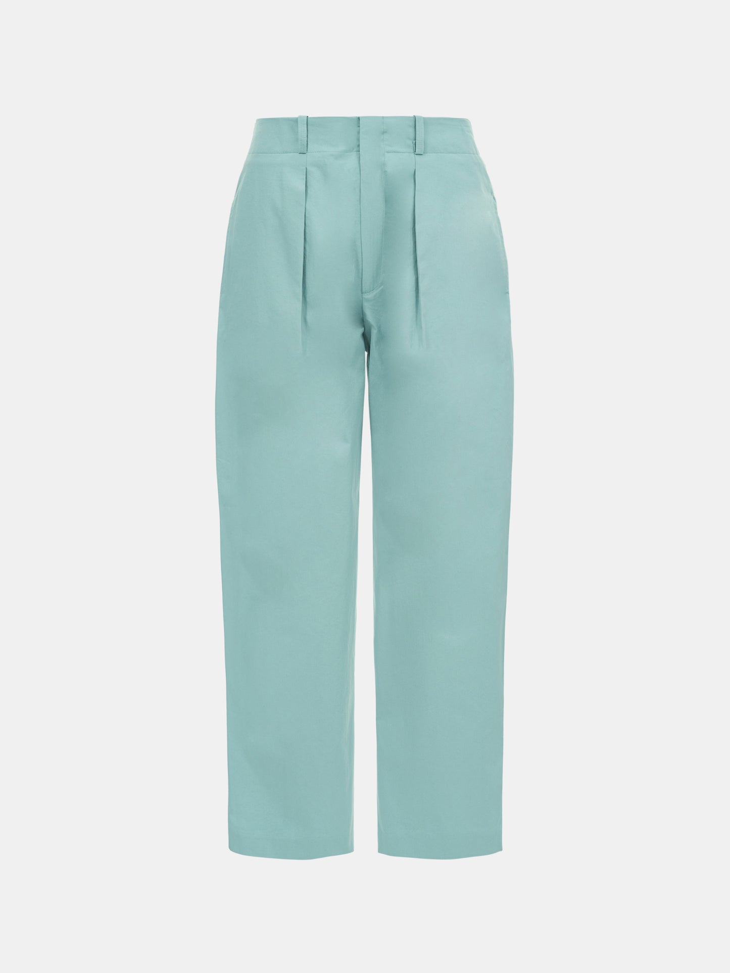 Oversized Cotton Trousers, Dusty Blue