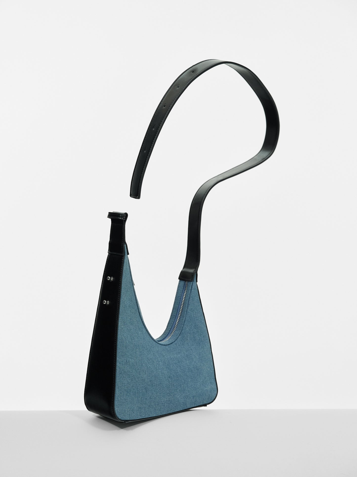 Asymmetric Shoulder Bag, Denim