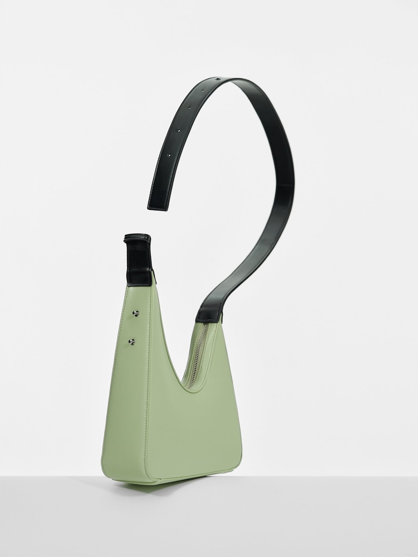 Asymmetric Shoulder Bag, Pistachio