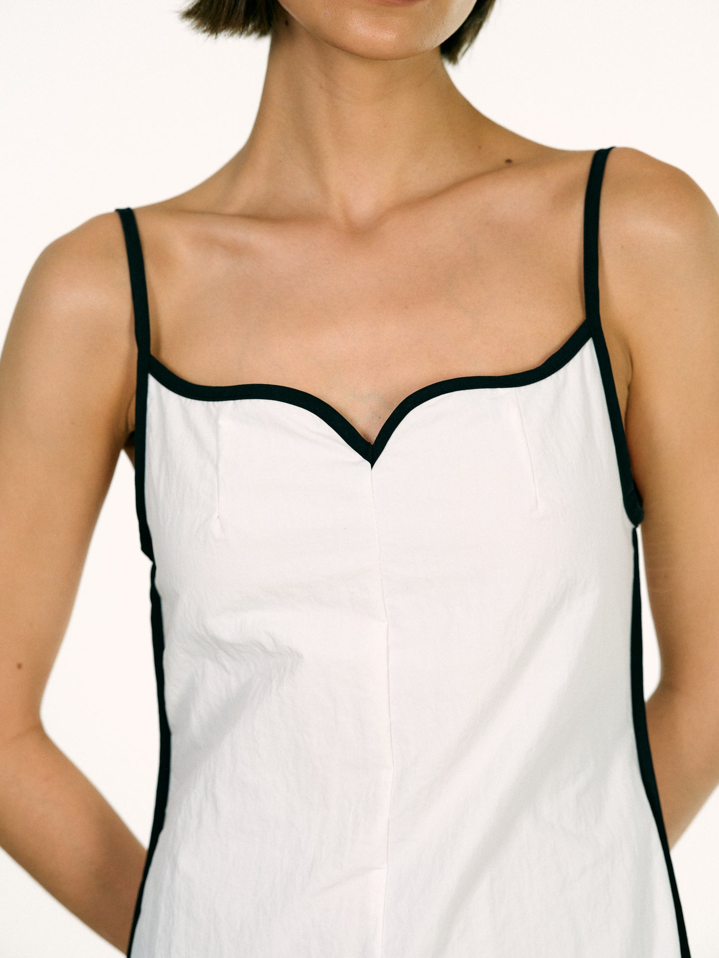 Heart Contour Dress, White