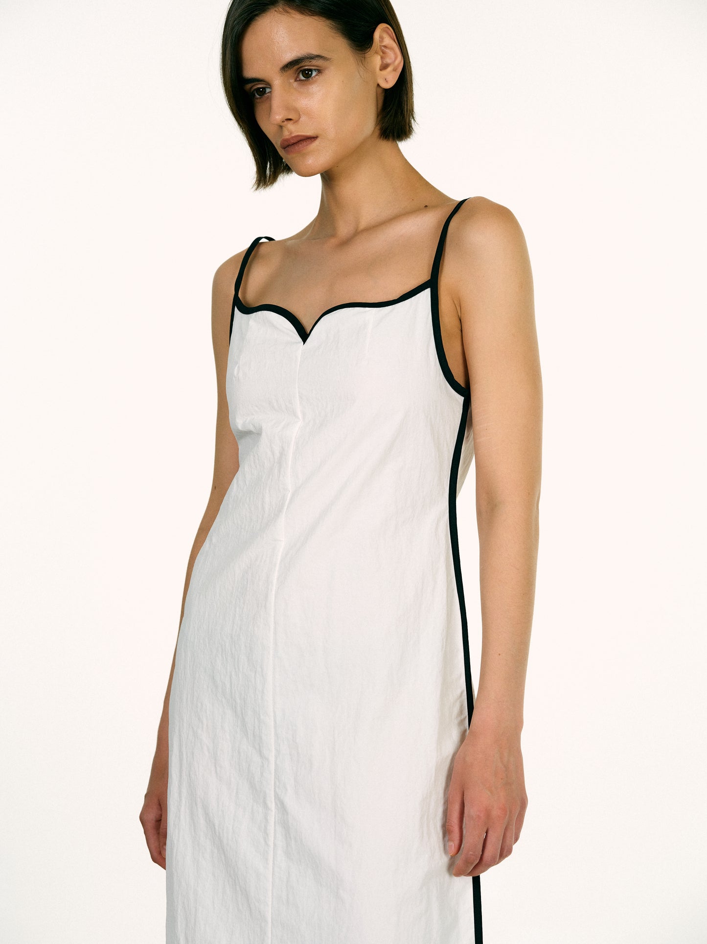 Heart Contour Dress, White
