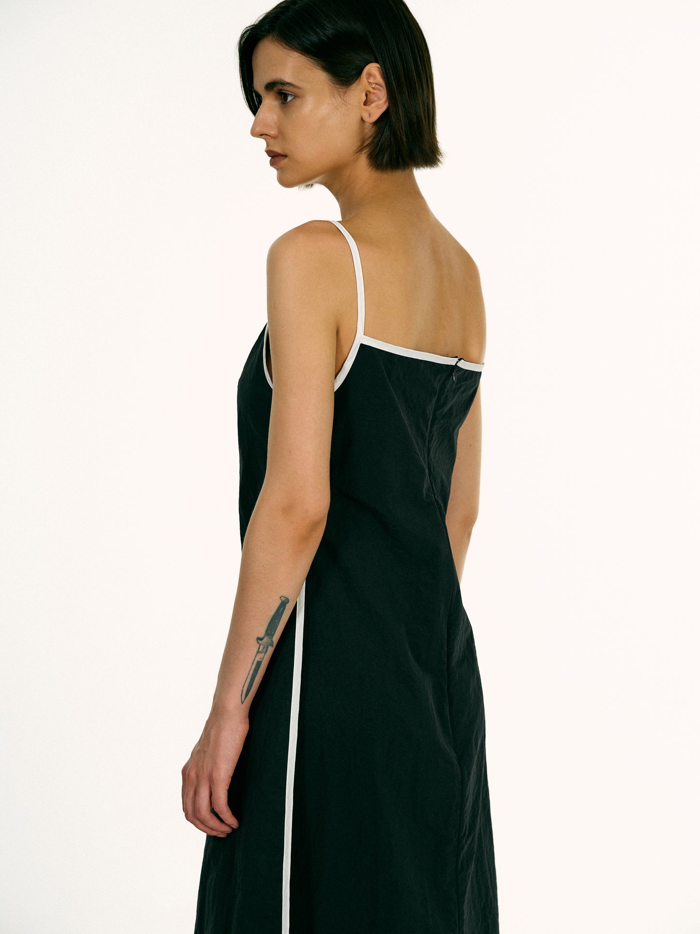 Heart Contour Dress, Black