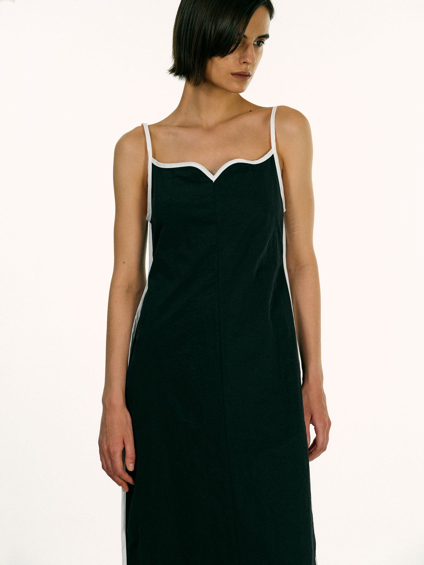 Heart Contour Dress, Black