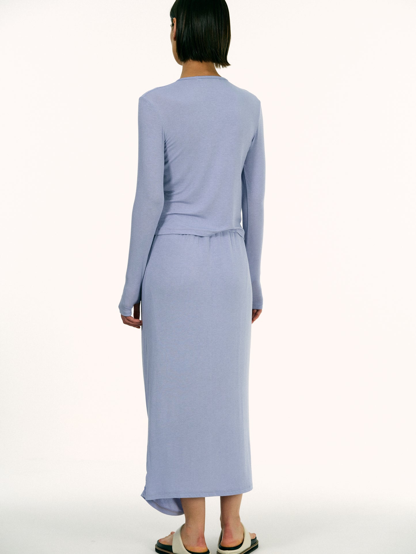 Cut-Out Ruched Top, Blue Hyacinth