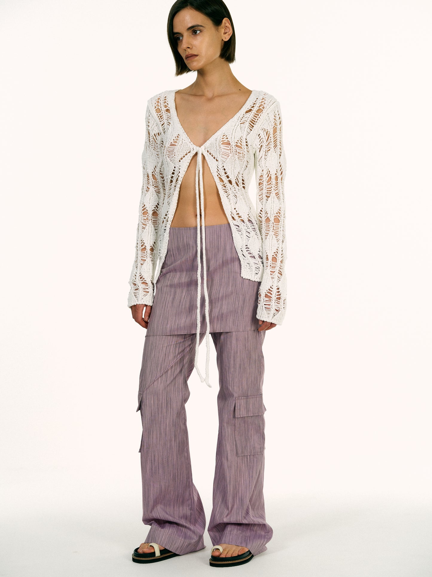 Layered Work Pants, Mauve