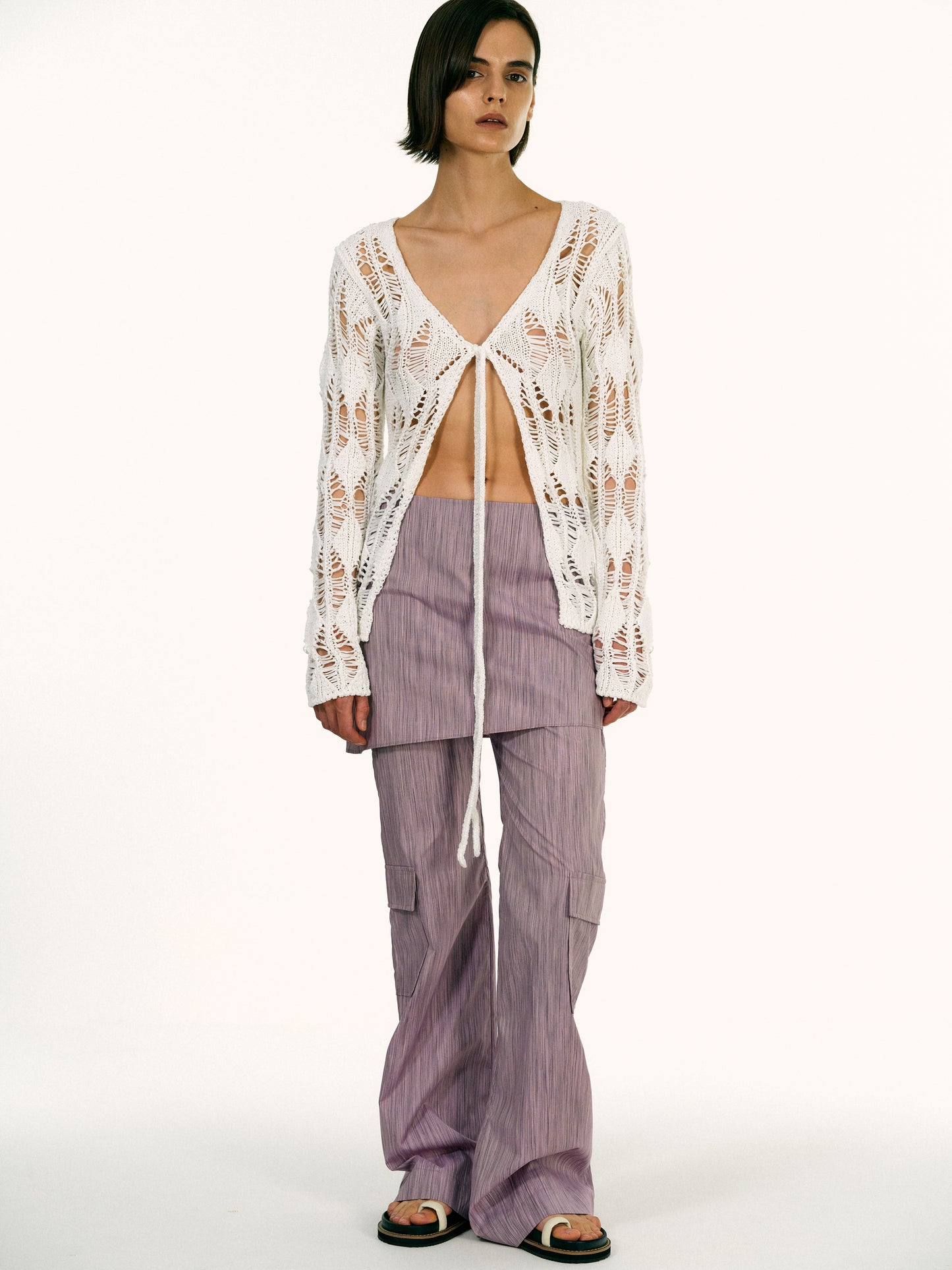 Layered Work Pants, Mauve