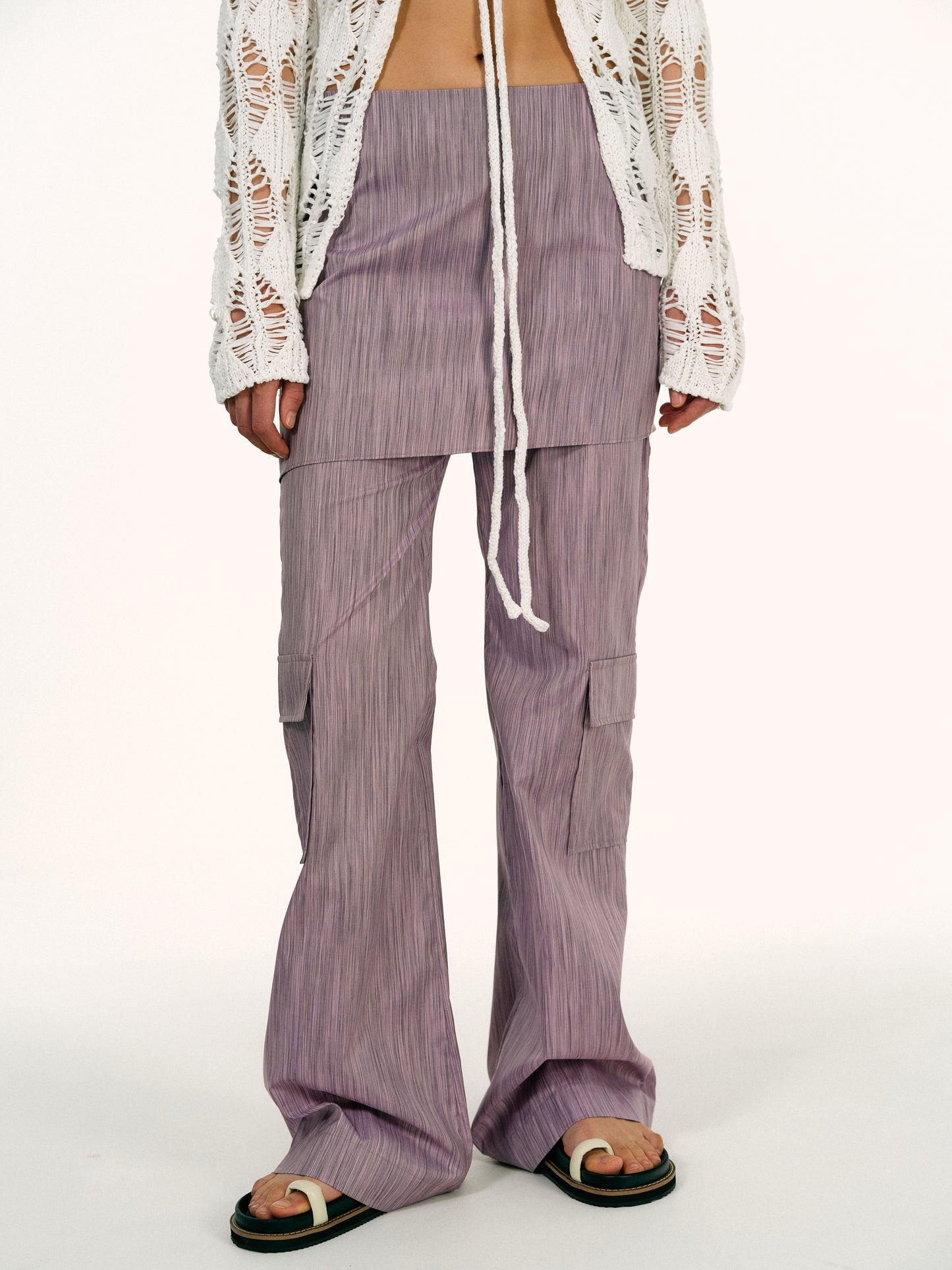 Layered Work Pants, Mauve