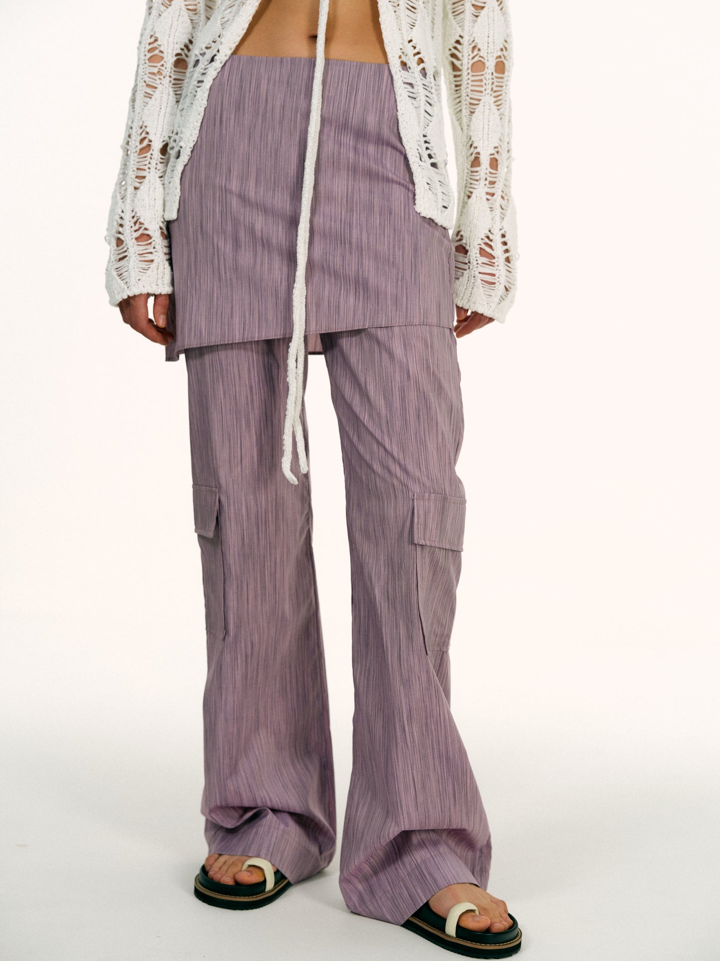 Layered Work Pants, Mauve