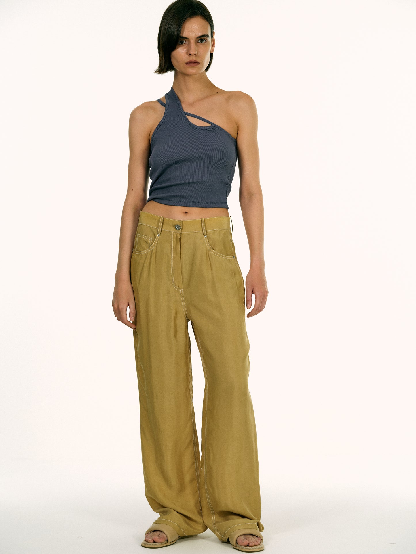 Recycled Cupra Trousers, Muted Butternut