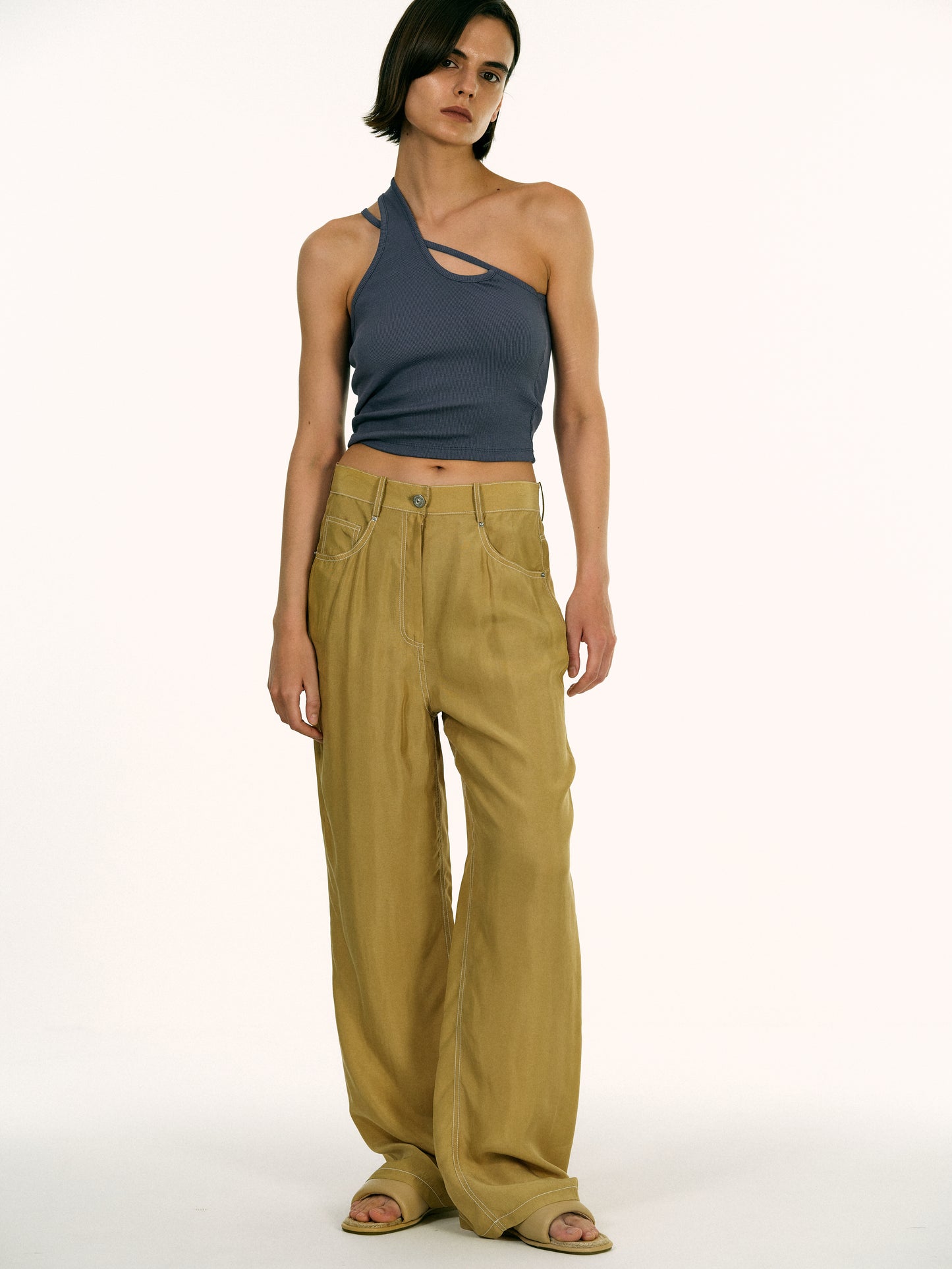 Signature Strap Tank, Blue Spruce