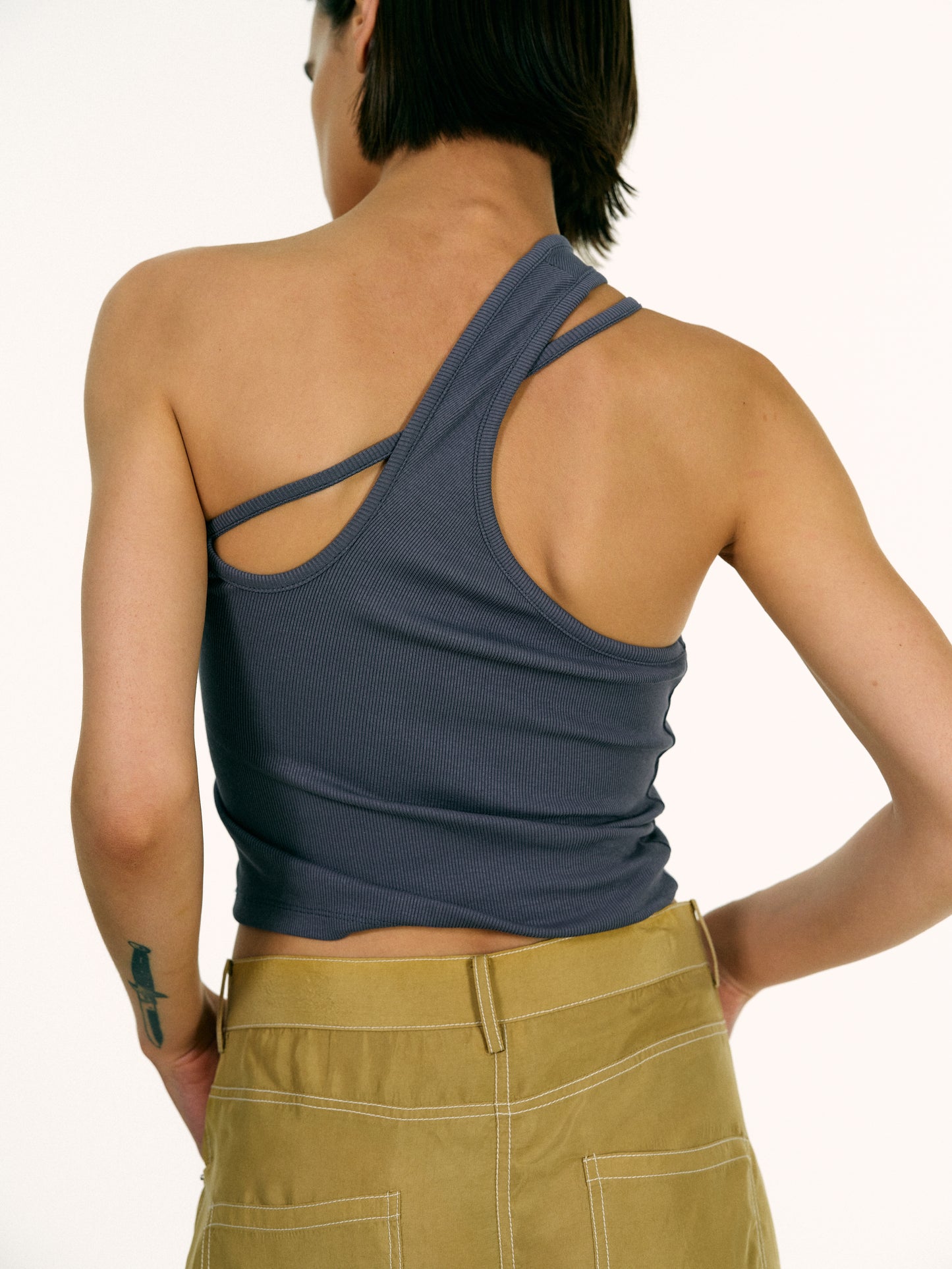 Signature Strap Tank, Blue Spruce